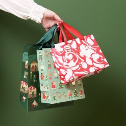 Geschenktüte „Weihnachtsmarkt", groß