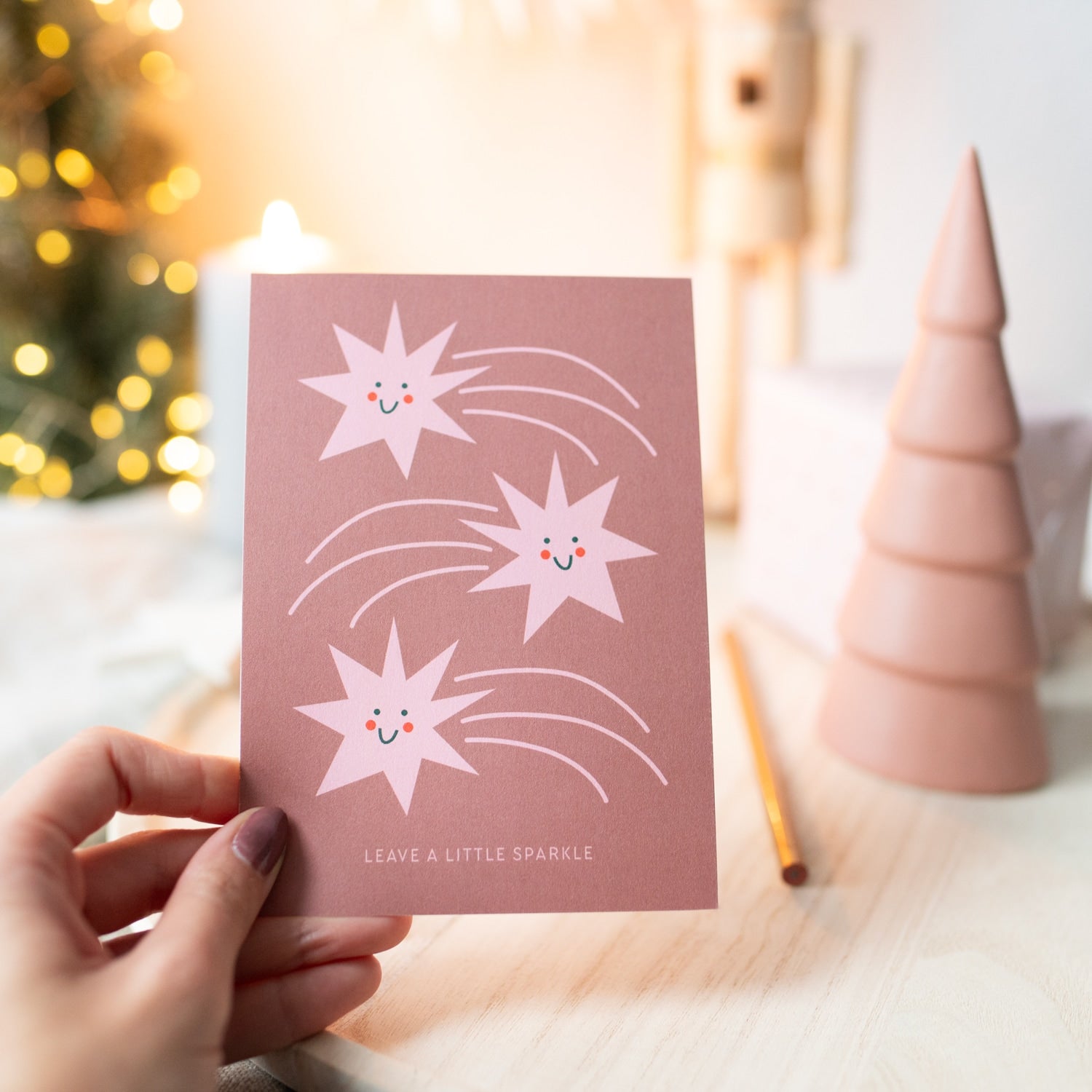 Postkarte „Leave a little"