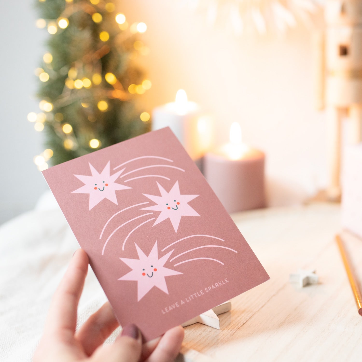 Postkarte „Leave a little"