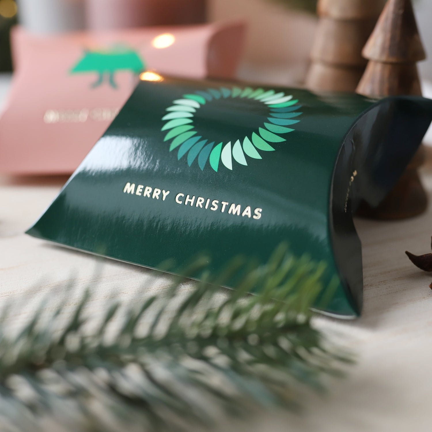 Geschenkschachteln, klein „Christmas", 4 Stk