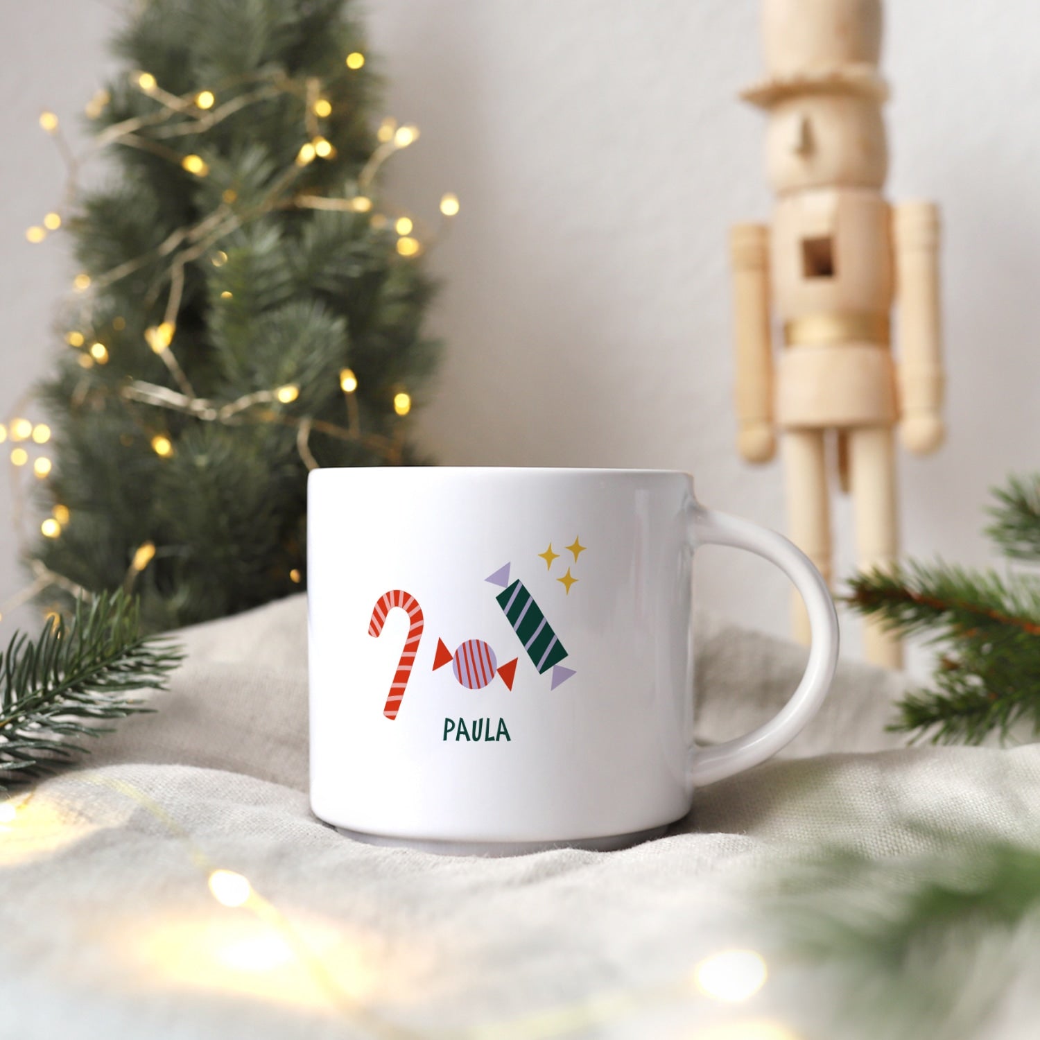 Jumbo-Tasse „Zuckerstange", personalisierbar