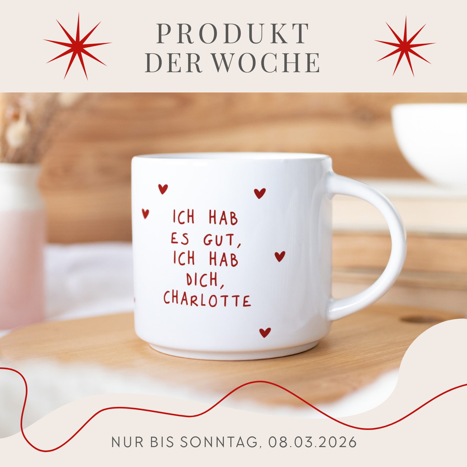 Jumbo-Tasse „Ich hab es gut"