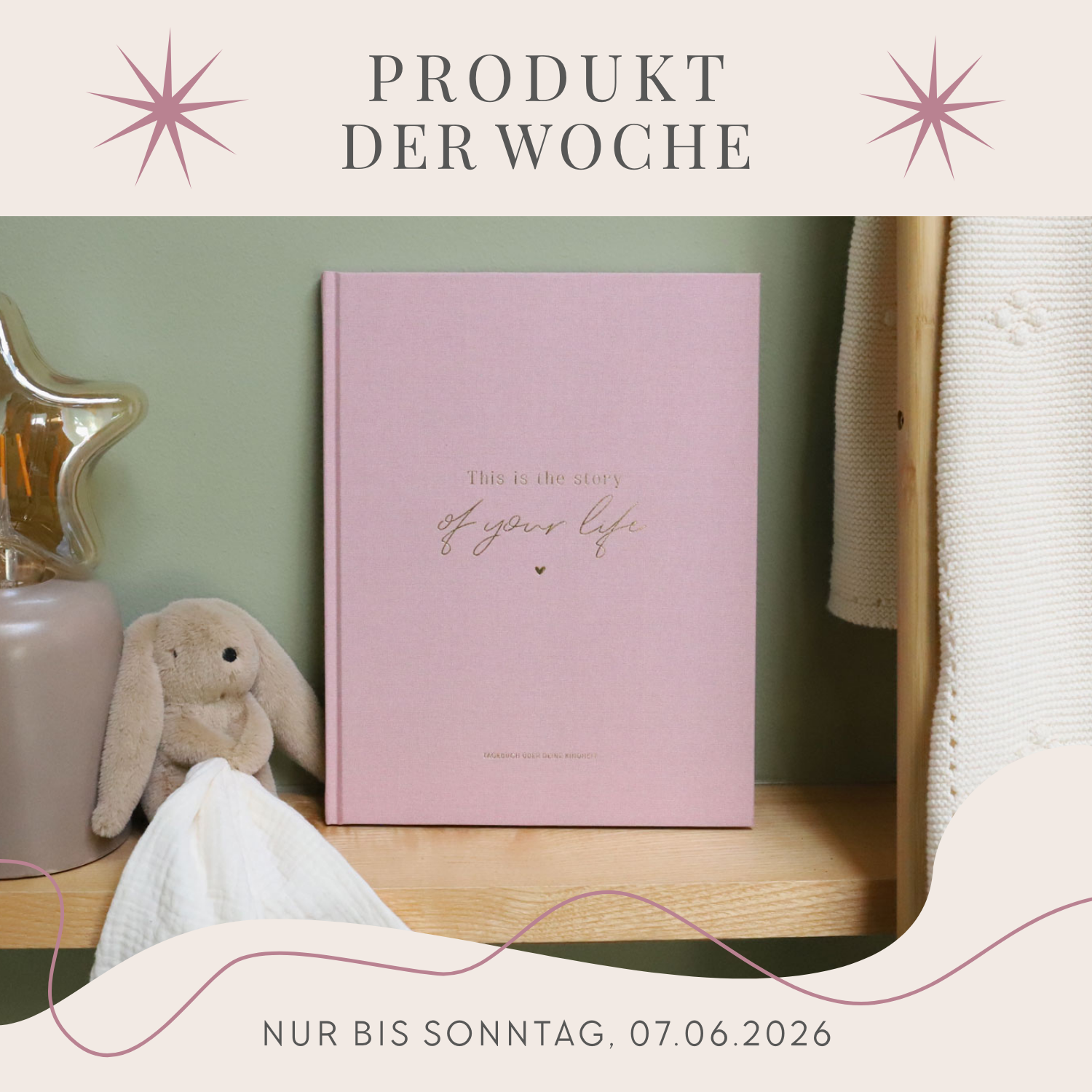 Tagebuch „Deine Kindheit", altrosa