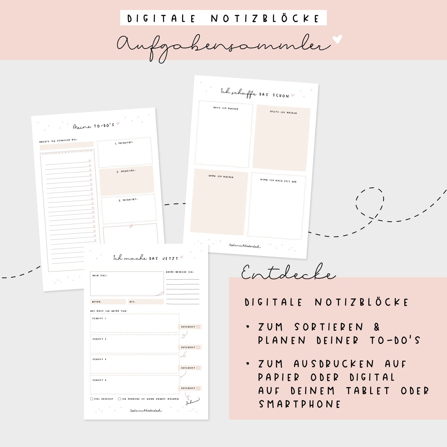 Digitale Notizblöcke „Aufgabensammler"