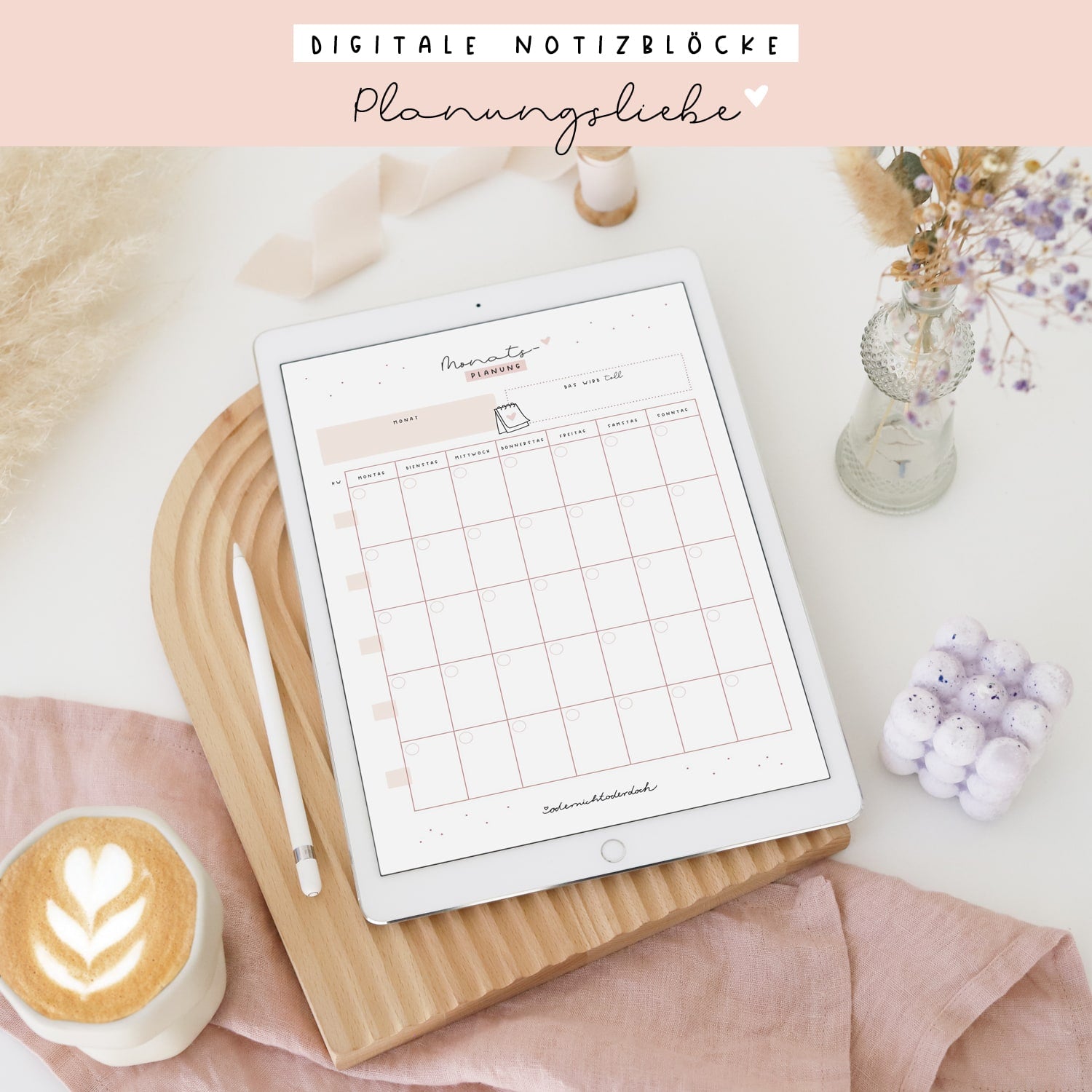 Digitale Notizblöcke „Planungsliebe"