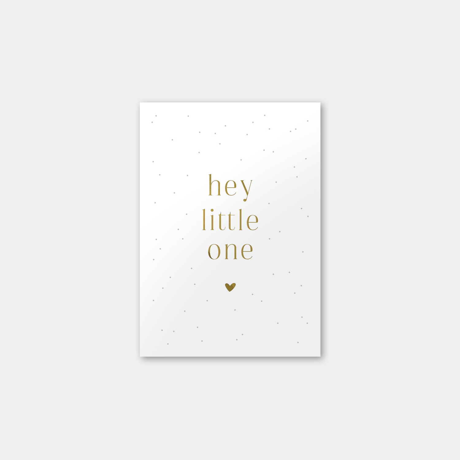 Postkarte „Hey little one“ mit Gold
