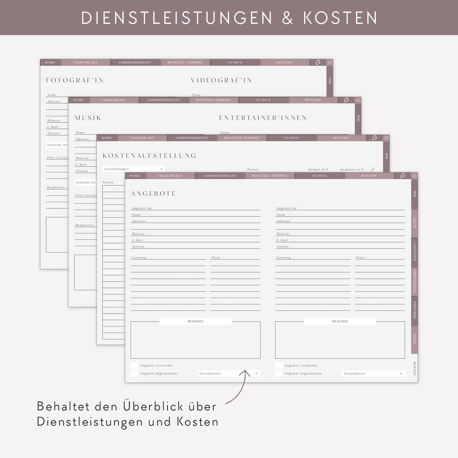 digtaler Hochzeitsplaner „Just Love“