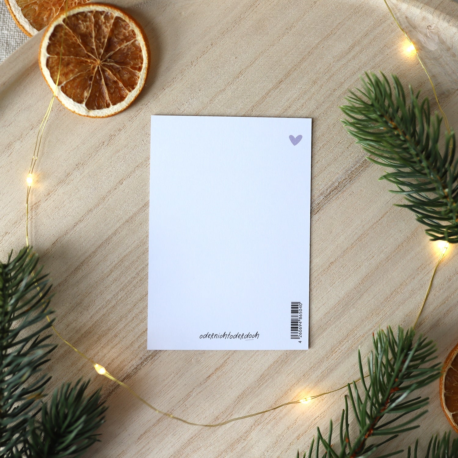 Karte A7 „Frohes Fest" mit Lack