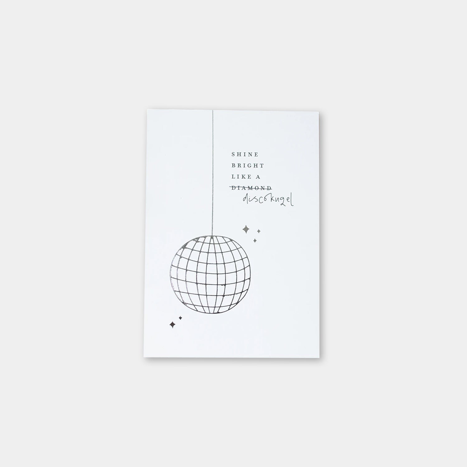 Postkarte „Shine bright" mit Silber