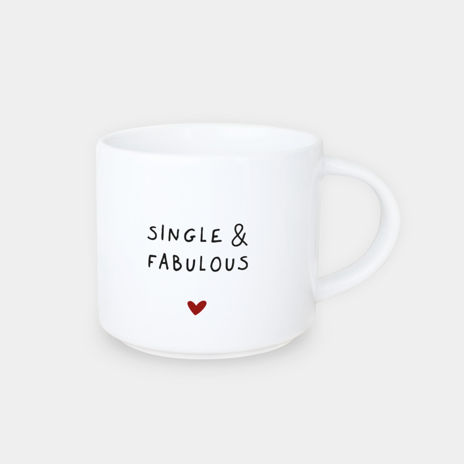 Jumbo-Tasse „Single & Fabulous“