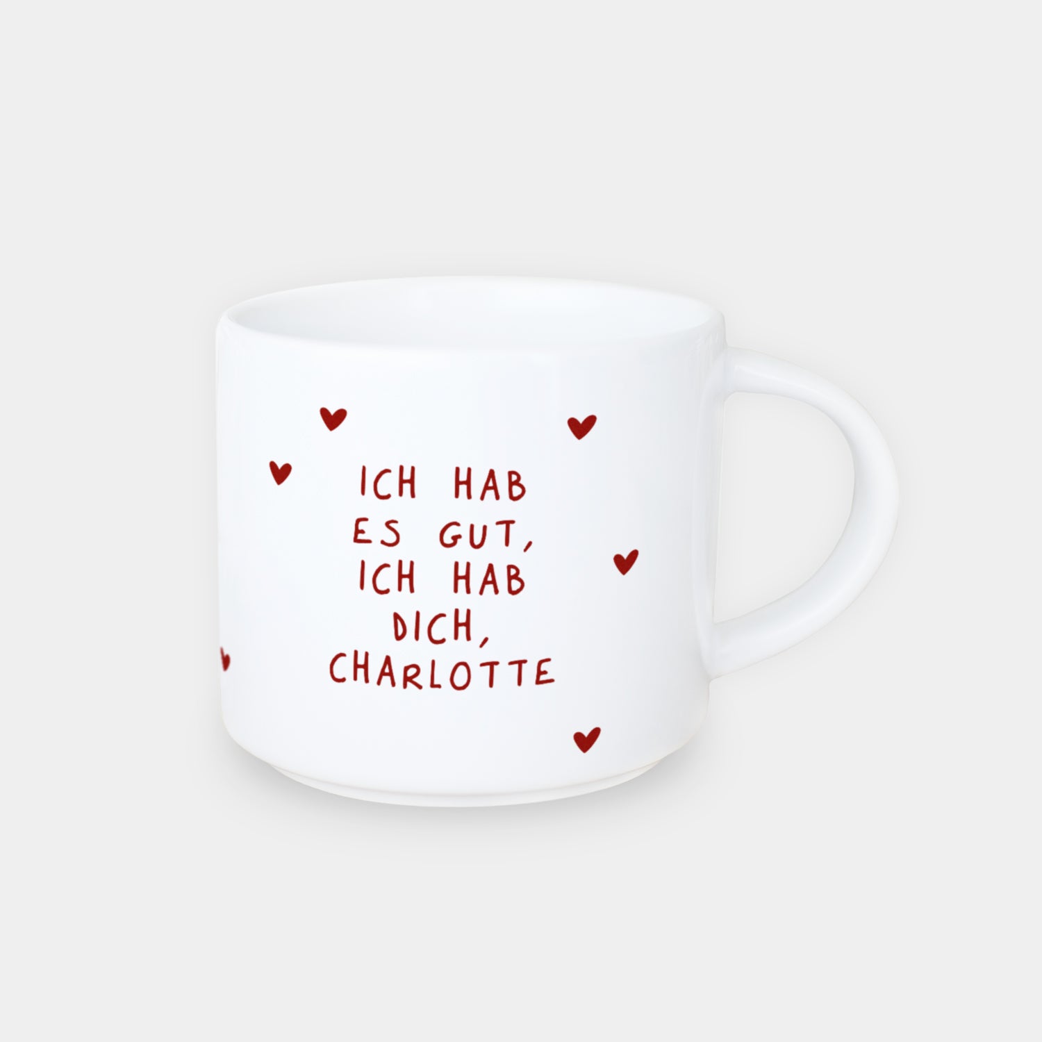 Jumbo-Tasse „Ich hab es gut", personalisierbar