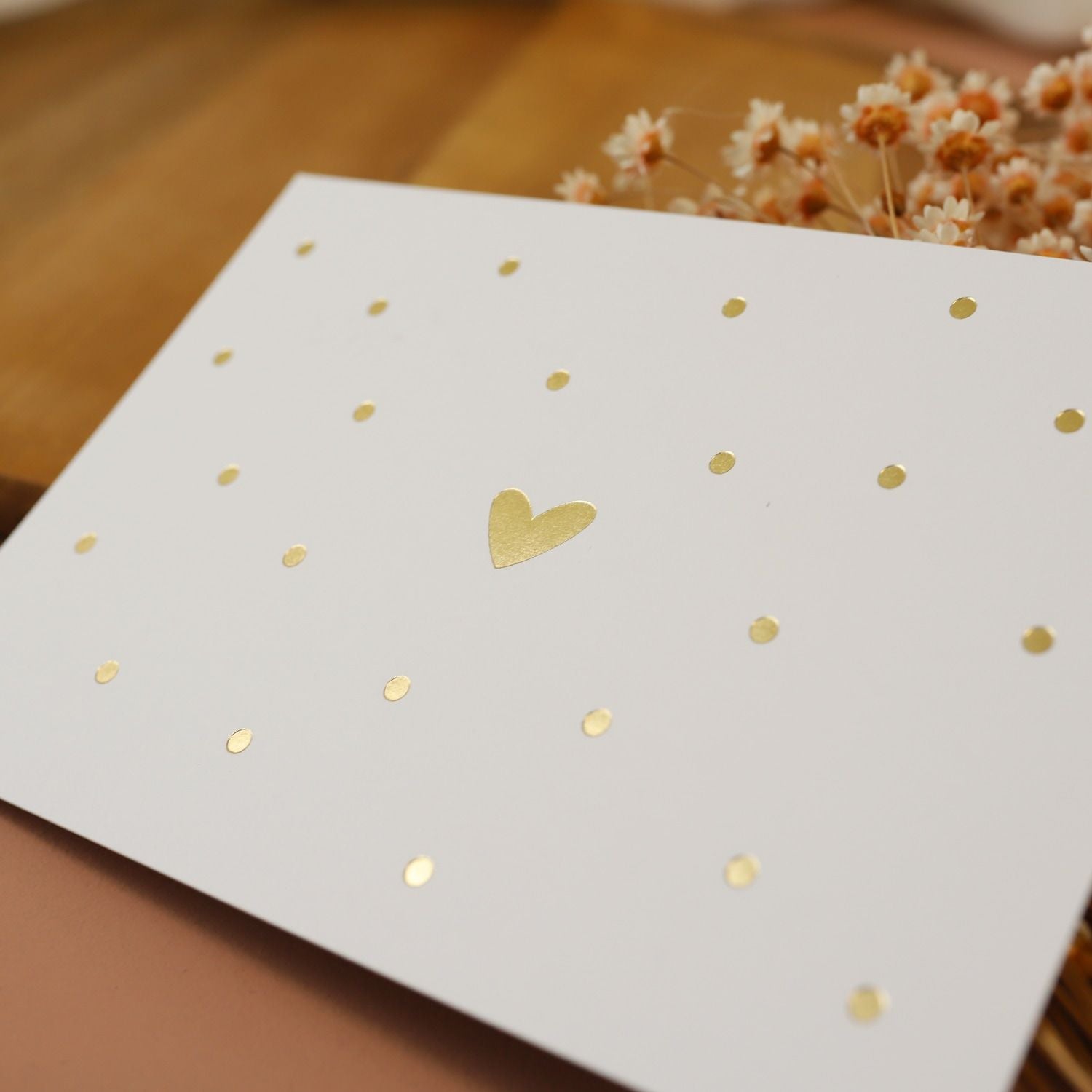 Postkarte „Herz", weiß