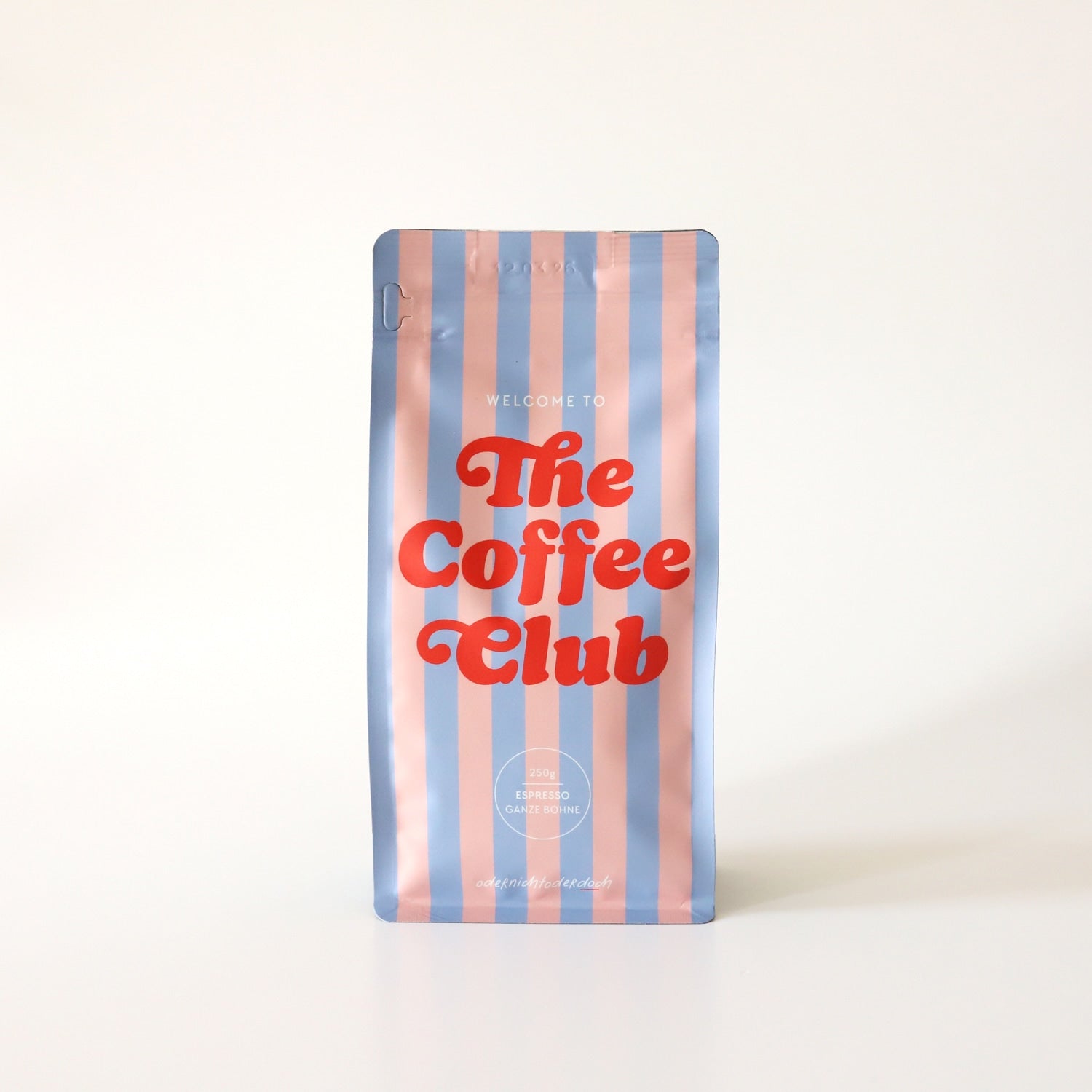 Bundle Tasse & Kaffee „The Coffee Club“, gestreift, ganze Bohne, 250g