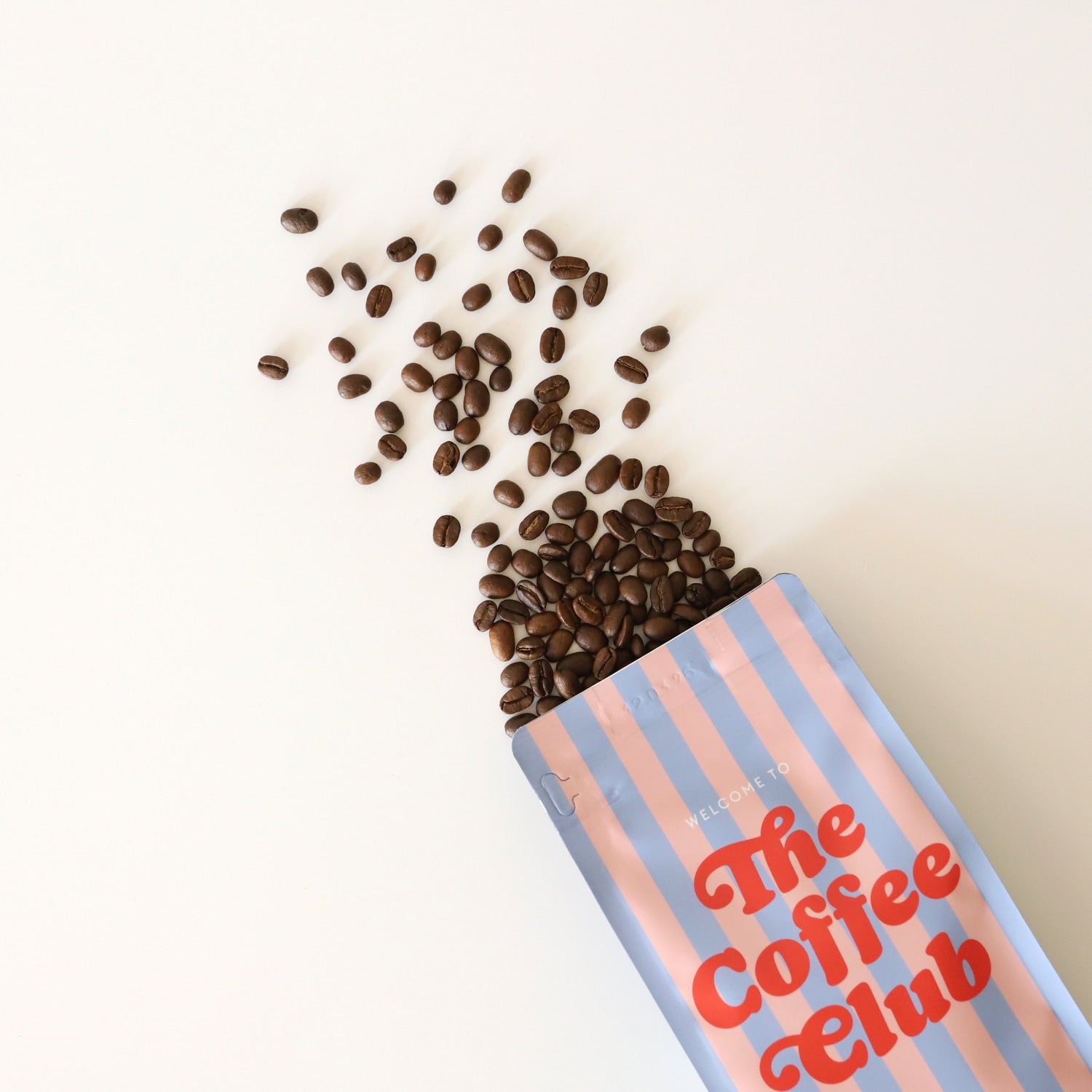 Bundle Tasse & Kaffee „The Coffee Club“, gestreift, ganze Bohne, 250g