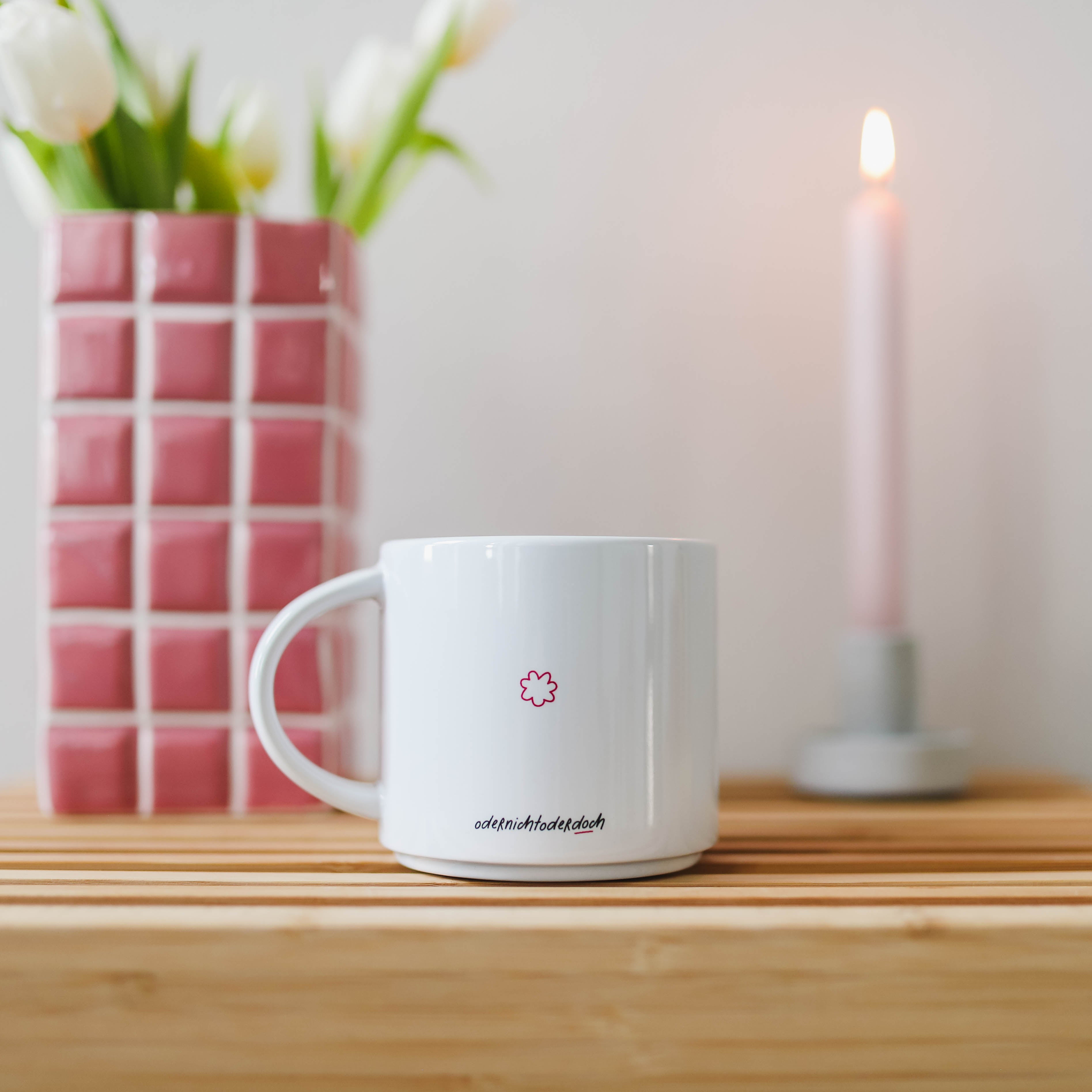 Jumbo-Tasse „Osterhase“, pink