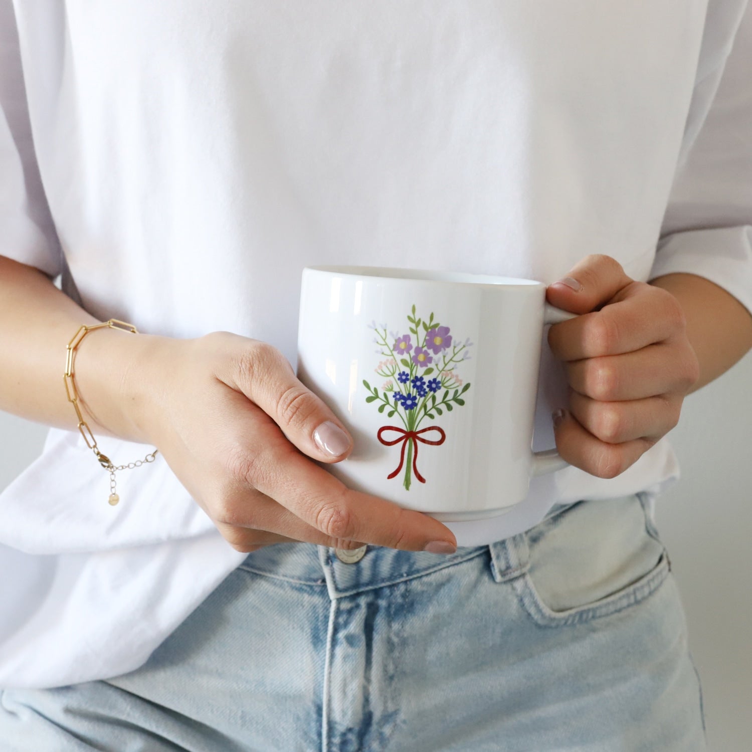 Jumbo-Tasse „Blumen“