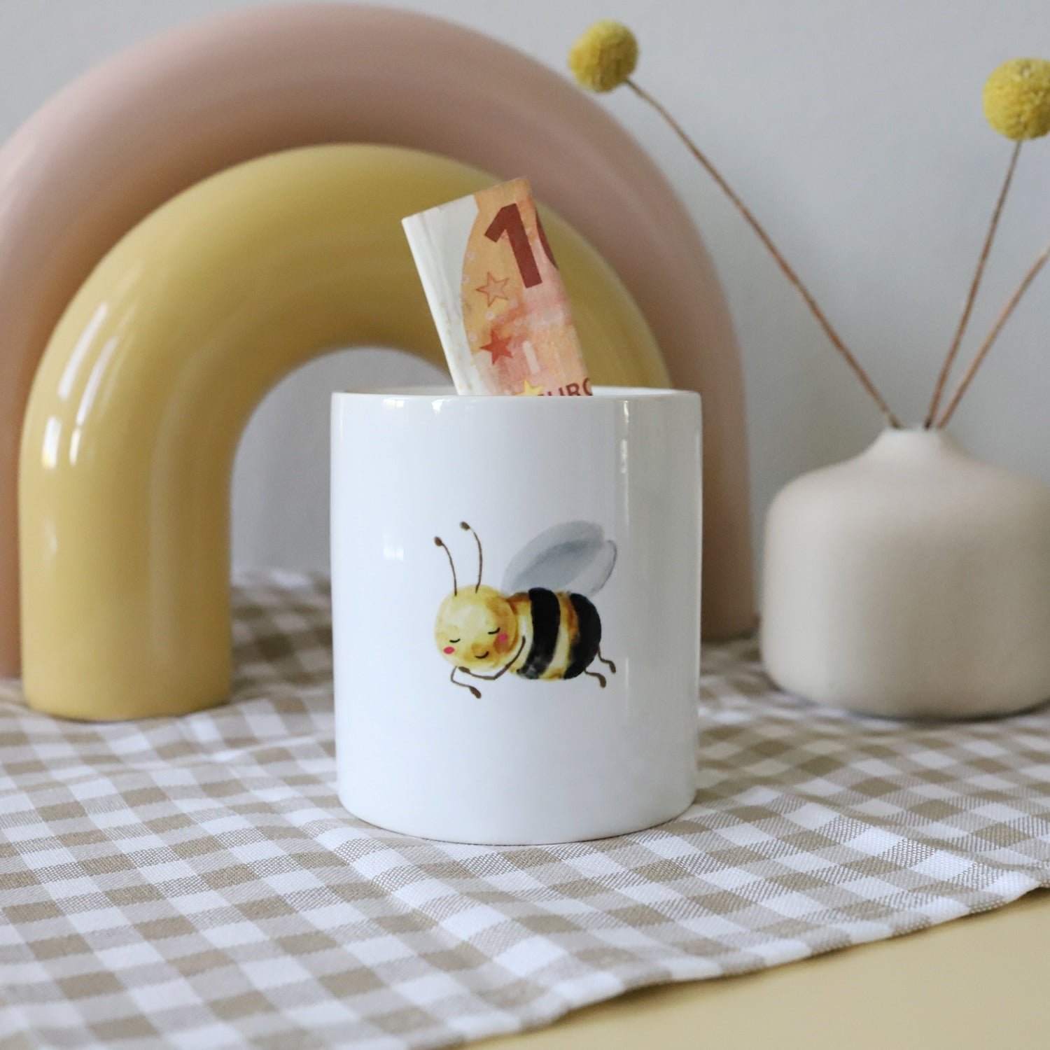 Spardose „Schlafende Biene"