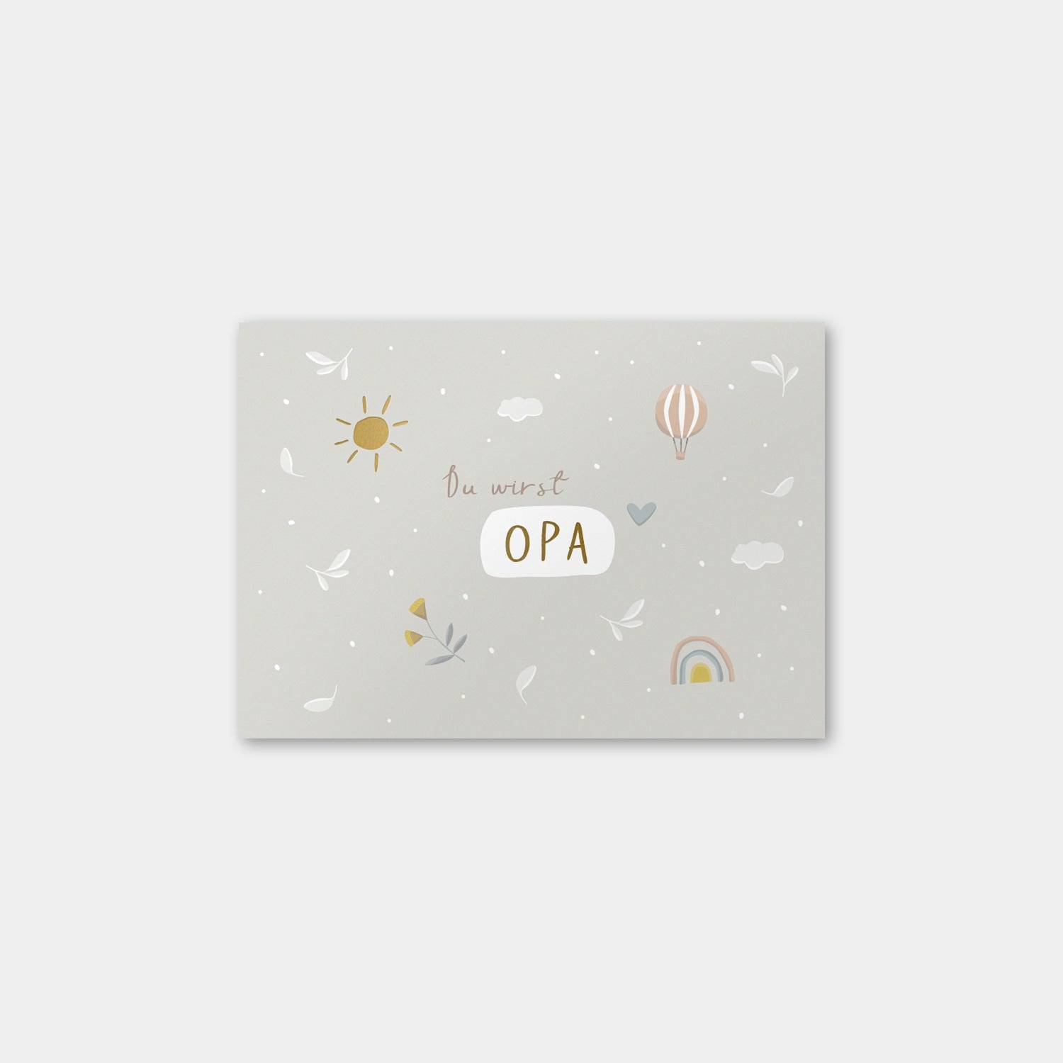 Postkarte „Du wirst Opa“ mit Gold