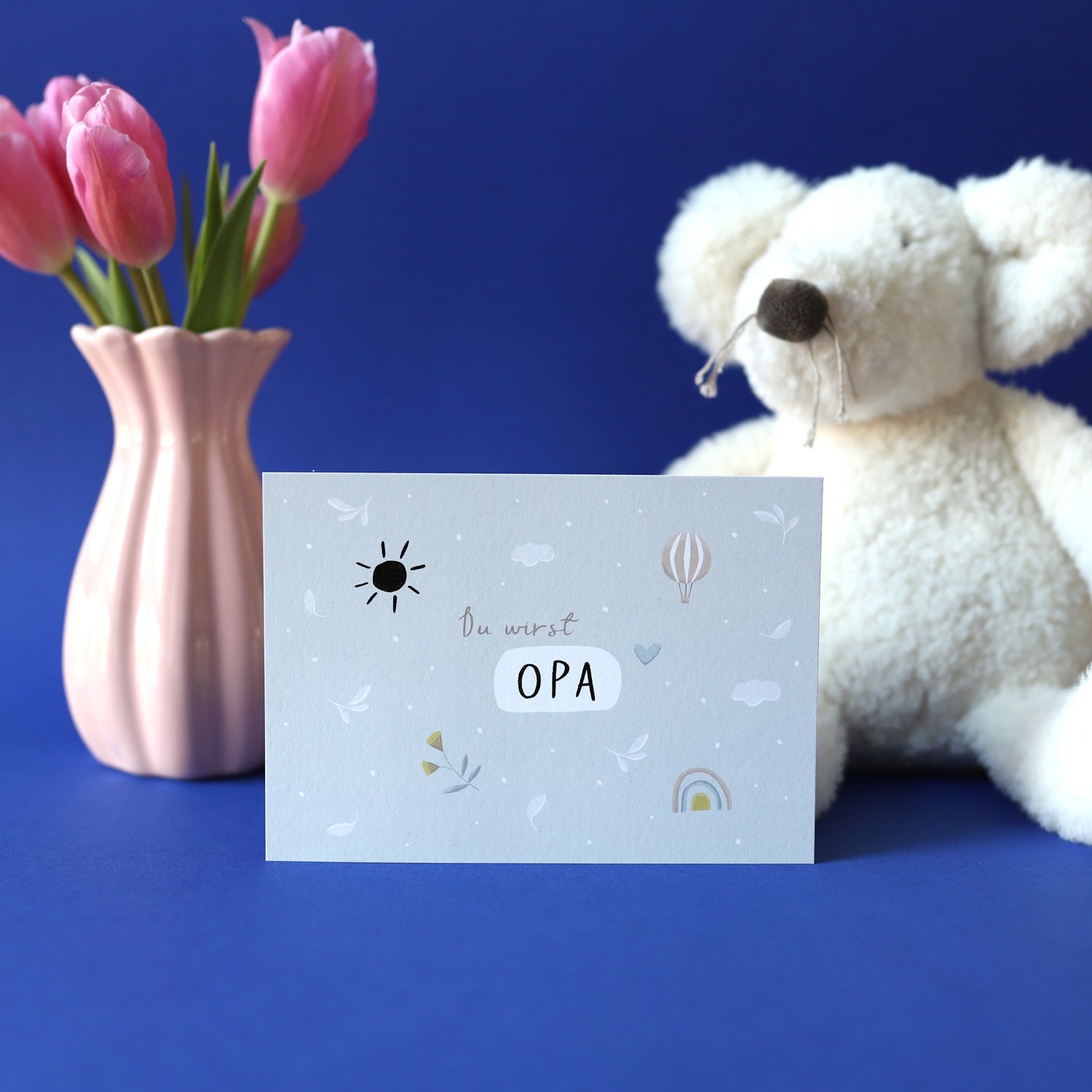 Postkarte „Du wirst Opa“ mit Gold