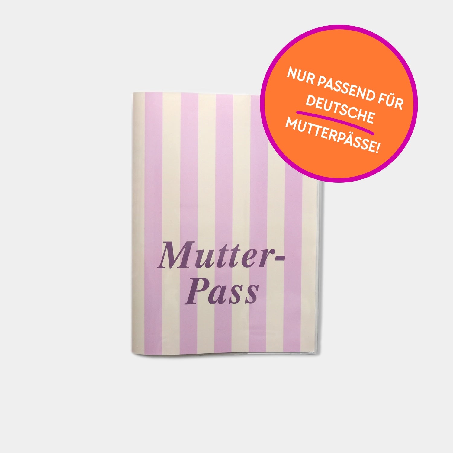 Mutterpass-Hülle „Streifen“, rosa