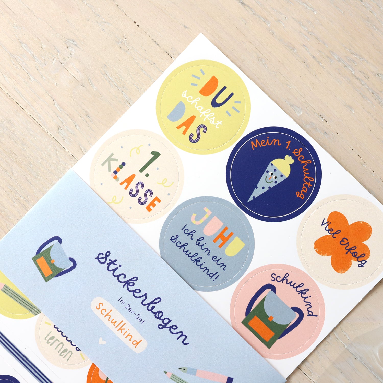 Stickerbogen A5 „Schulkind“, 2er-Set