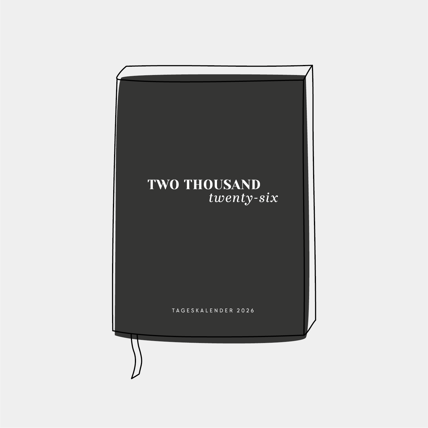 Tageskalender 2026 | A5+ schwarz