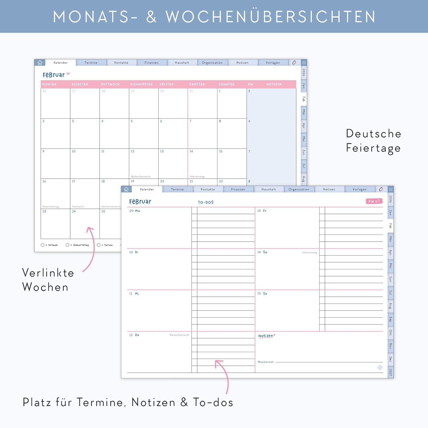 Digitaler Kalender 2026 „Alltagsheldin"