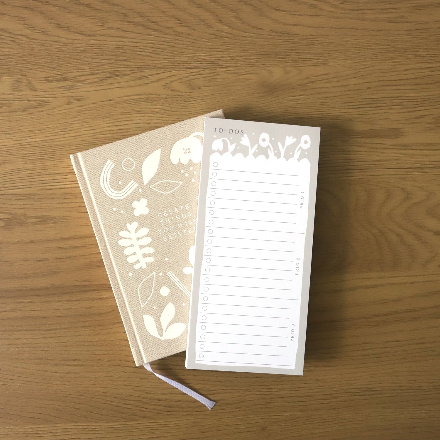 Notizblock DIN lang „To do", floral