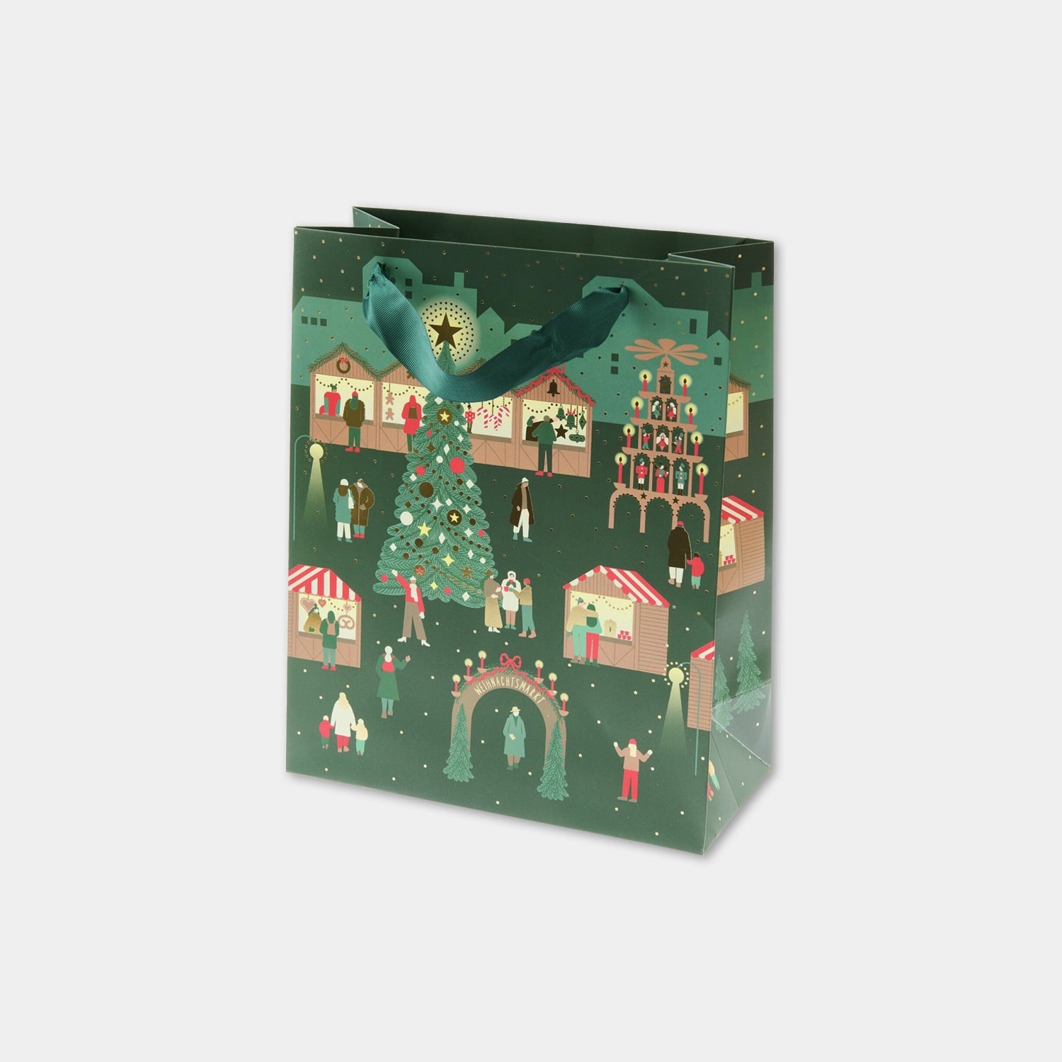 Geschenktüte „Weihnachtsmarkt", groß