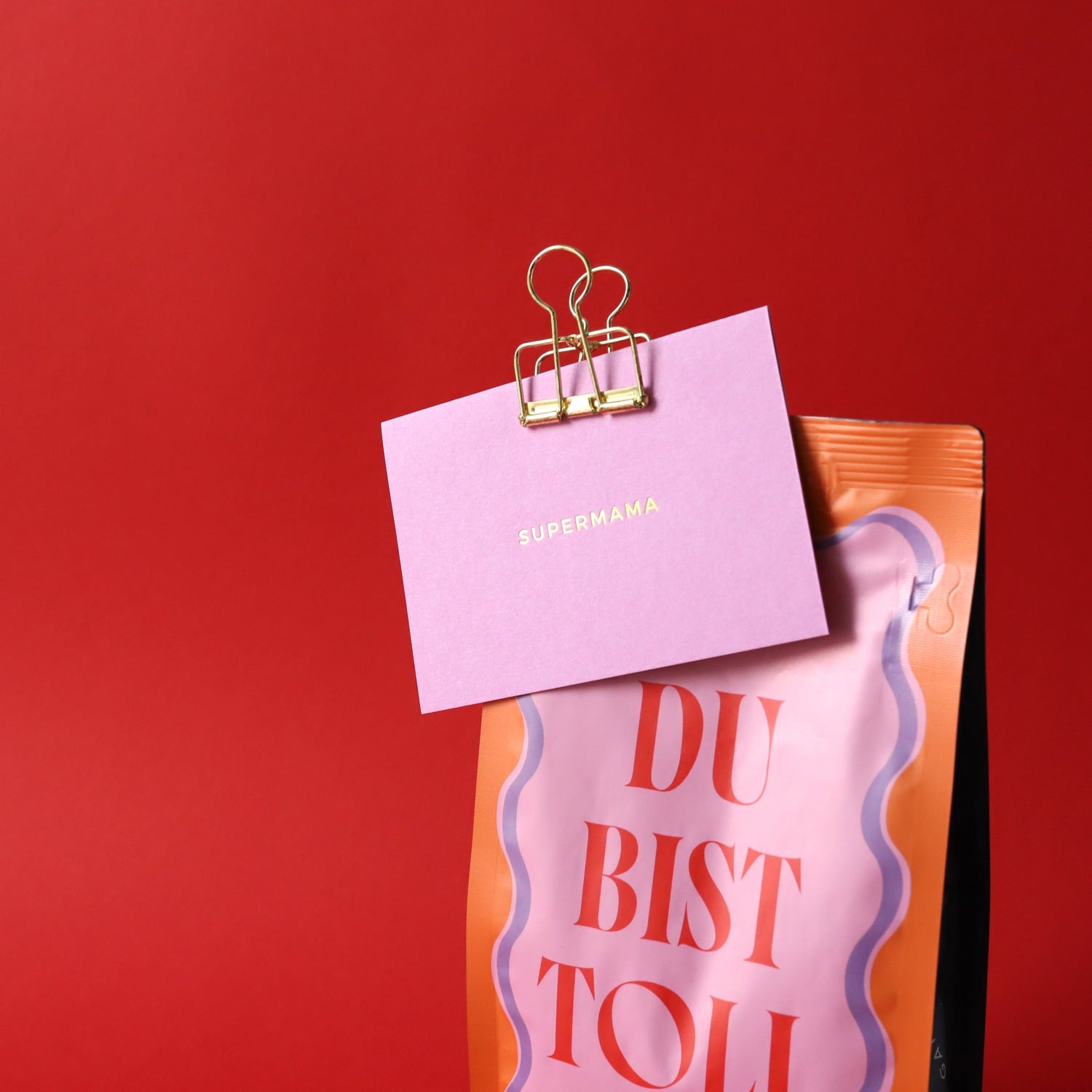 Klappkarte A7 „Supermama" - mit Umschlag