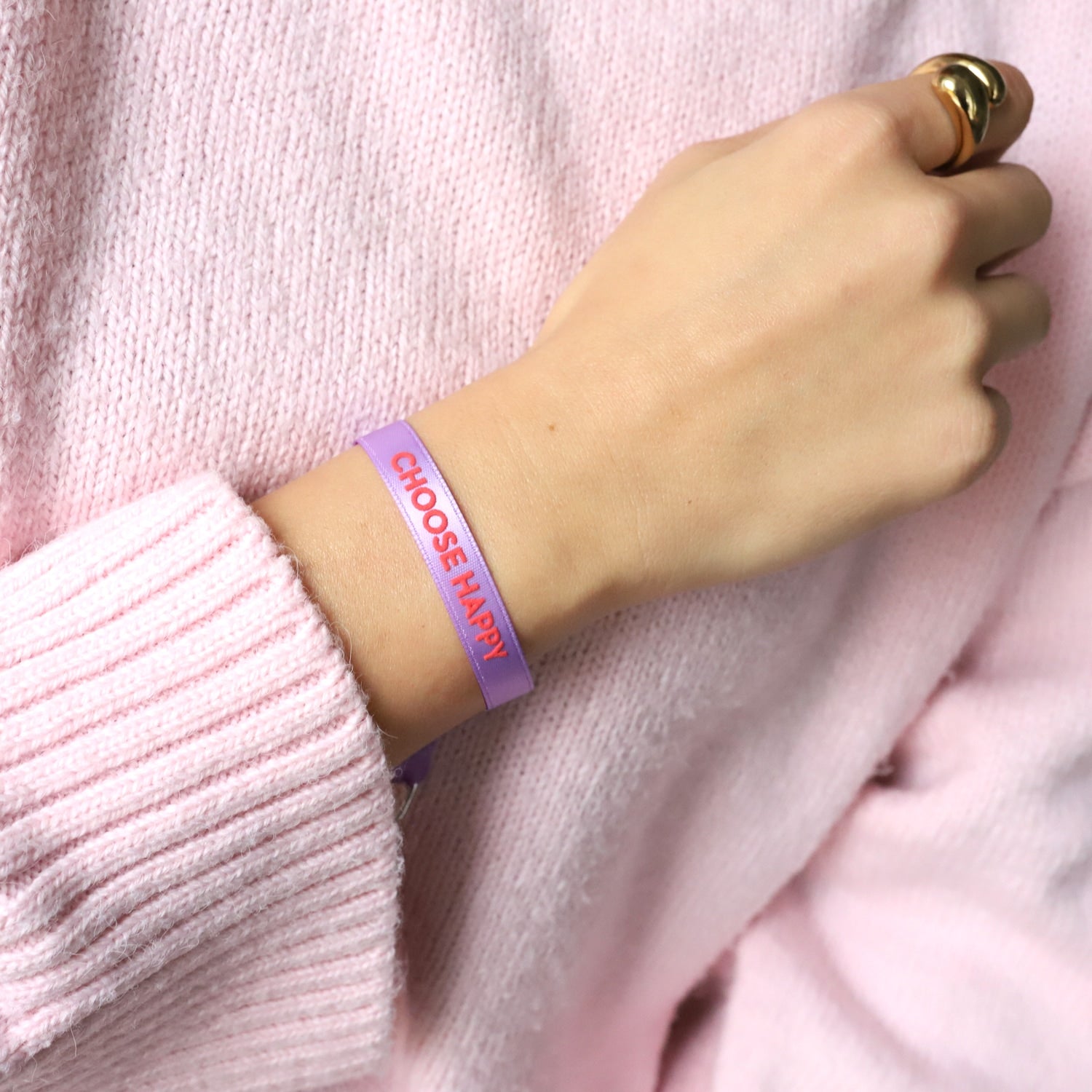 Glücksarmband „Choose happy“