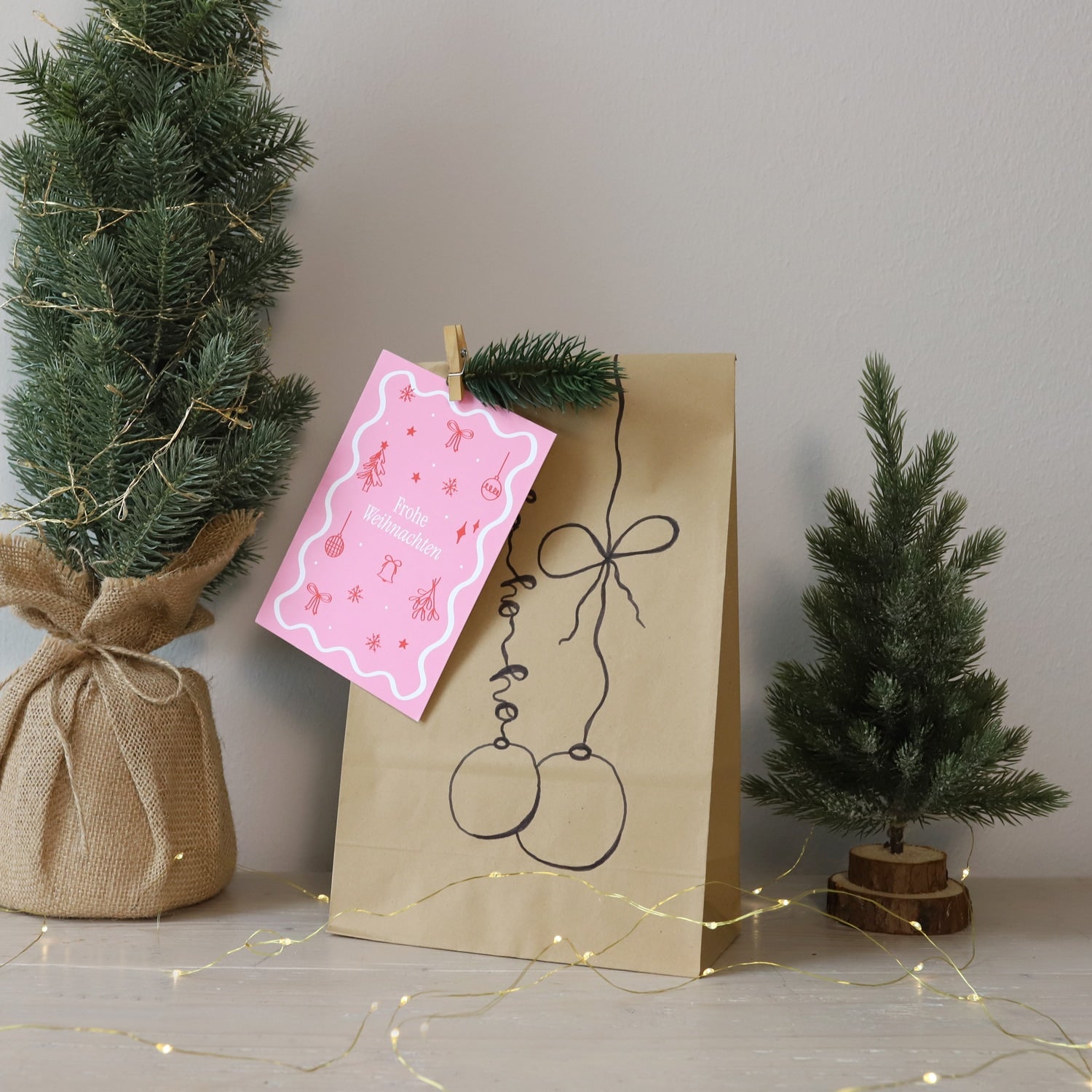 Postkarte „Frohe Weihnachten"