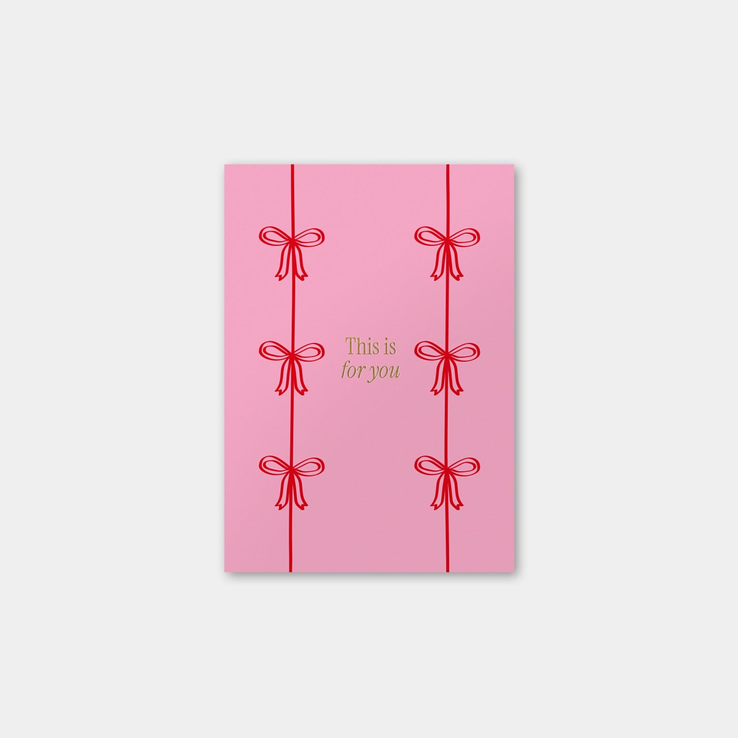 Postkarte „This is for you“ mit Gold