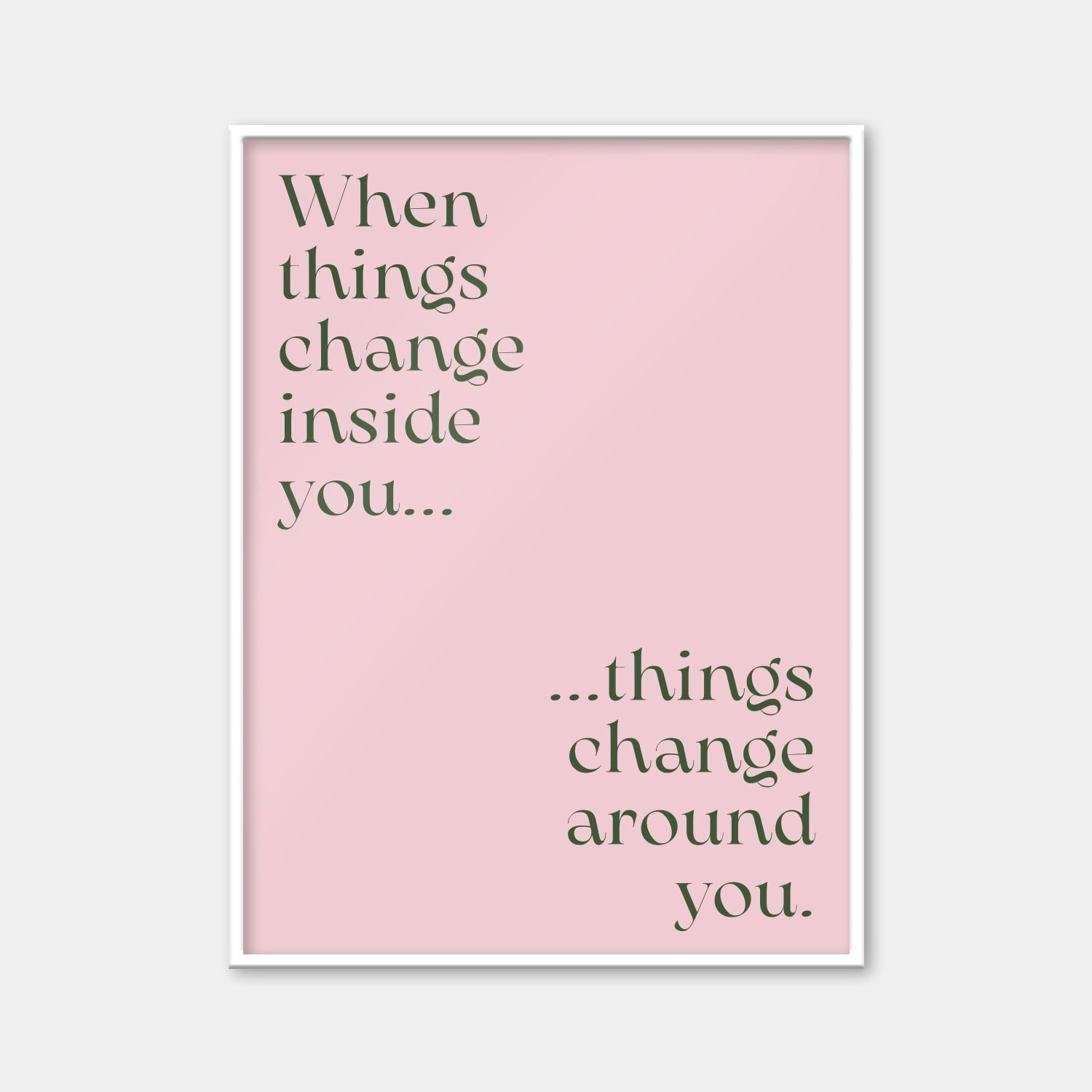 Poster „When things change“