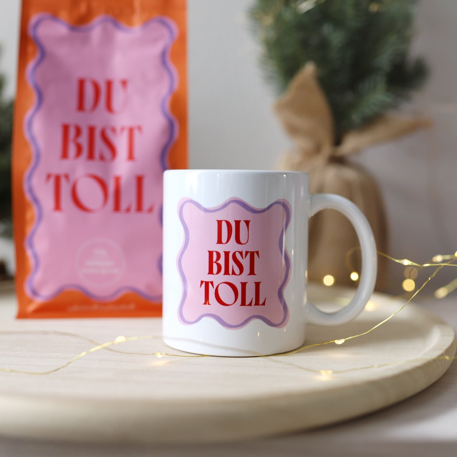 Bundle Tasse & Kaffee „Du bist toll“, ganze Bohne, 250g