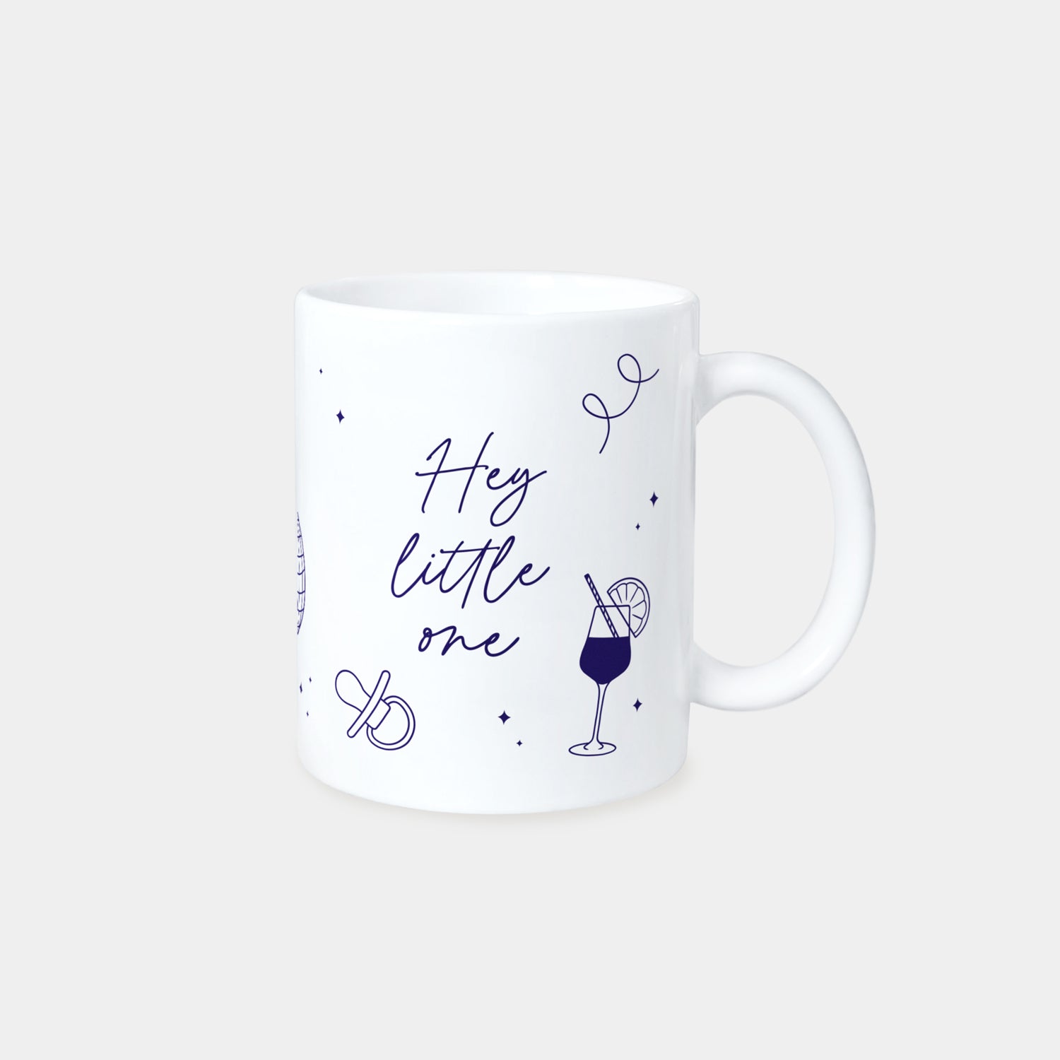 Tasse „Hey little one", dunkelblau