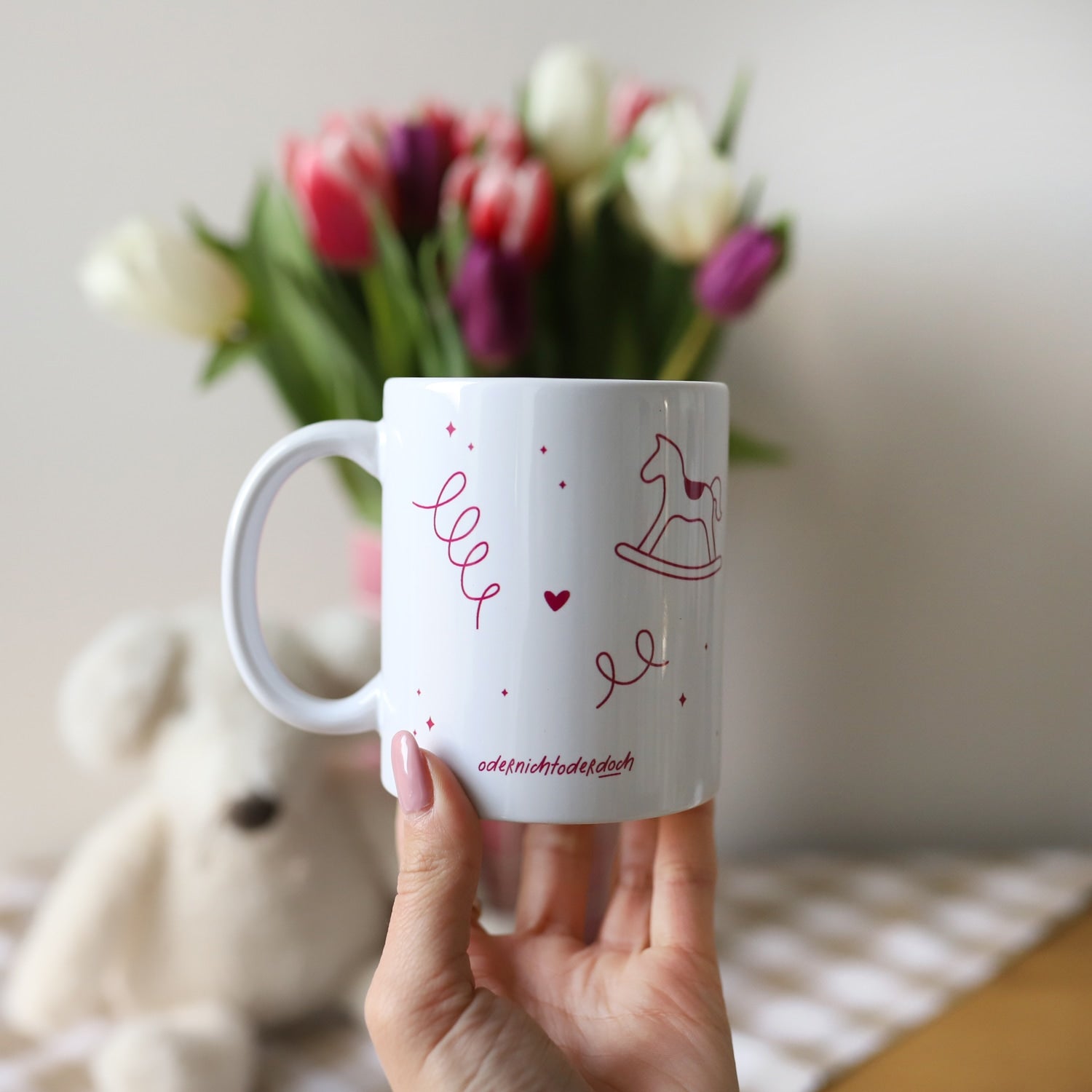 Tasse „Hey little one", pink