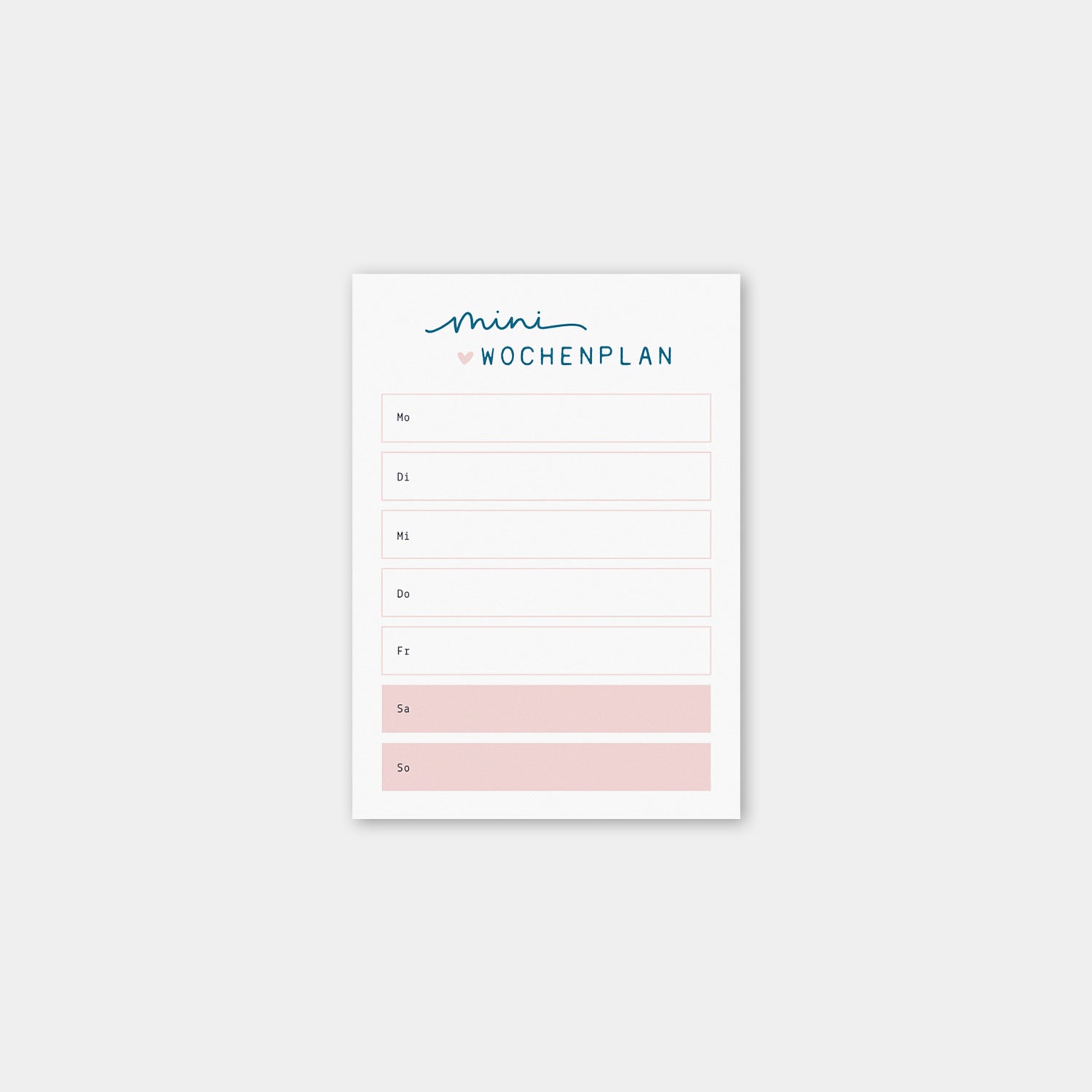 Notizblock A6 „Mini Wochenplan"