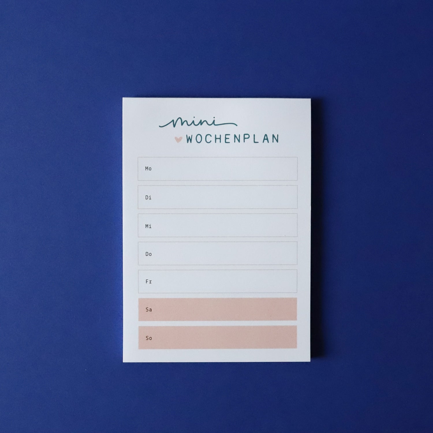Notizblock A6 „Mini Wochenplan"