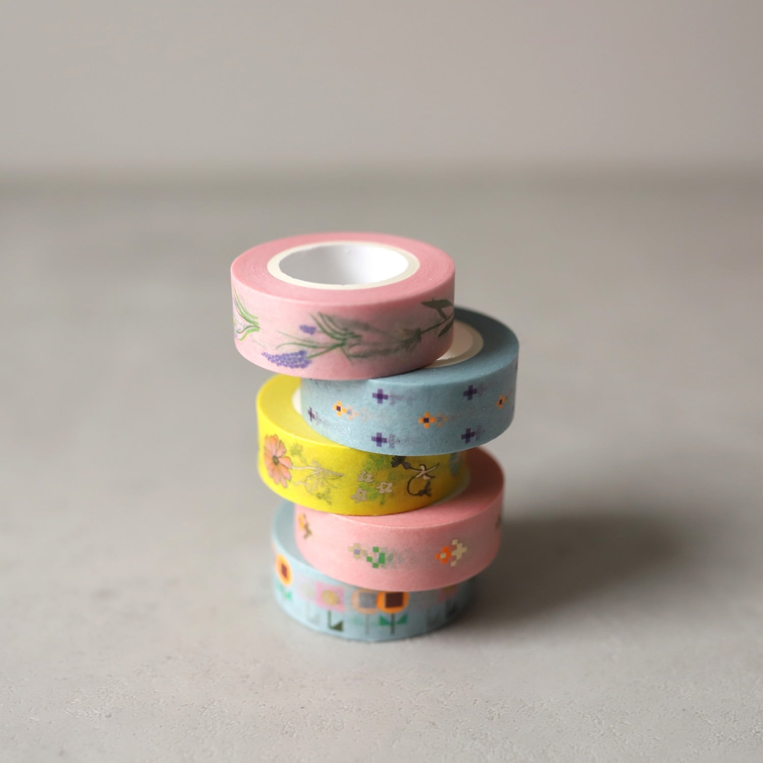 Washi-Tape 5er Set, floral