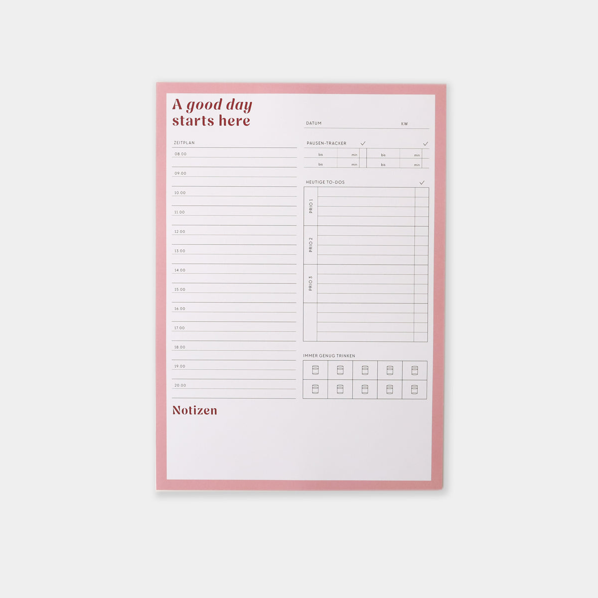 Notizblock A4 „Good day“