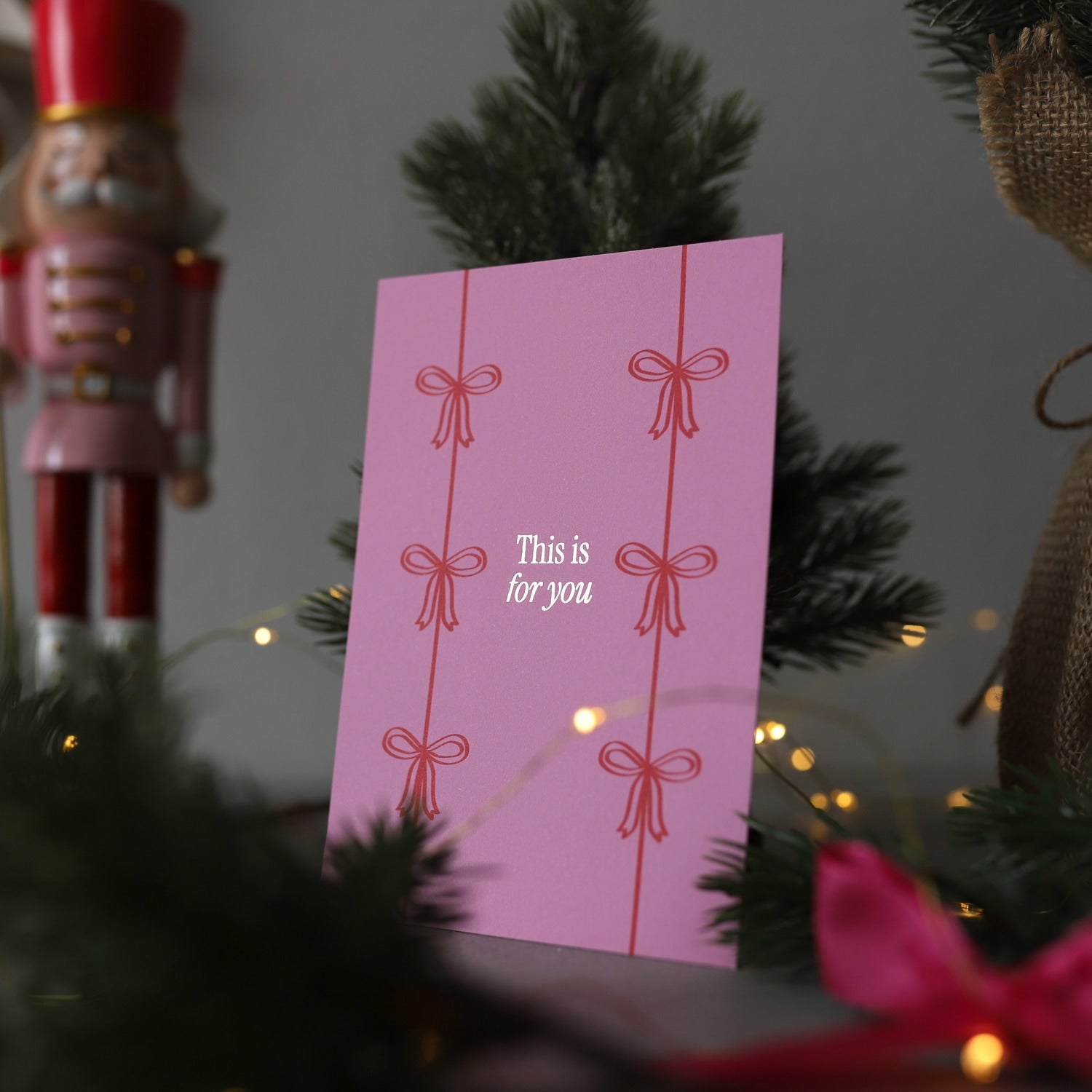 Postkarte „This is for you“ mit Gold
