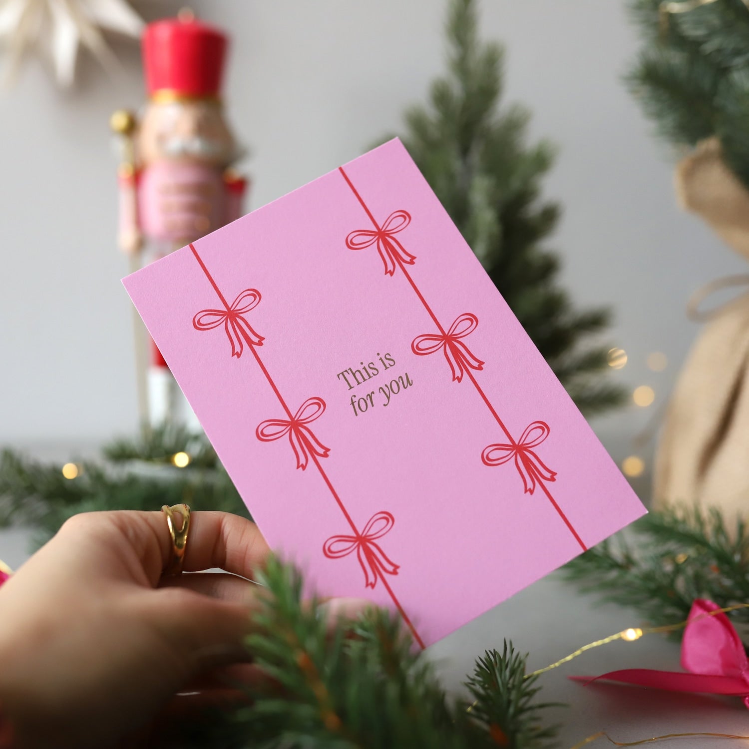 Postkarte „This is for you“ mit Gold