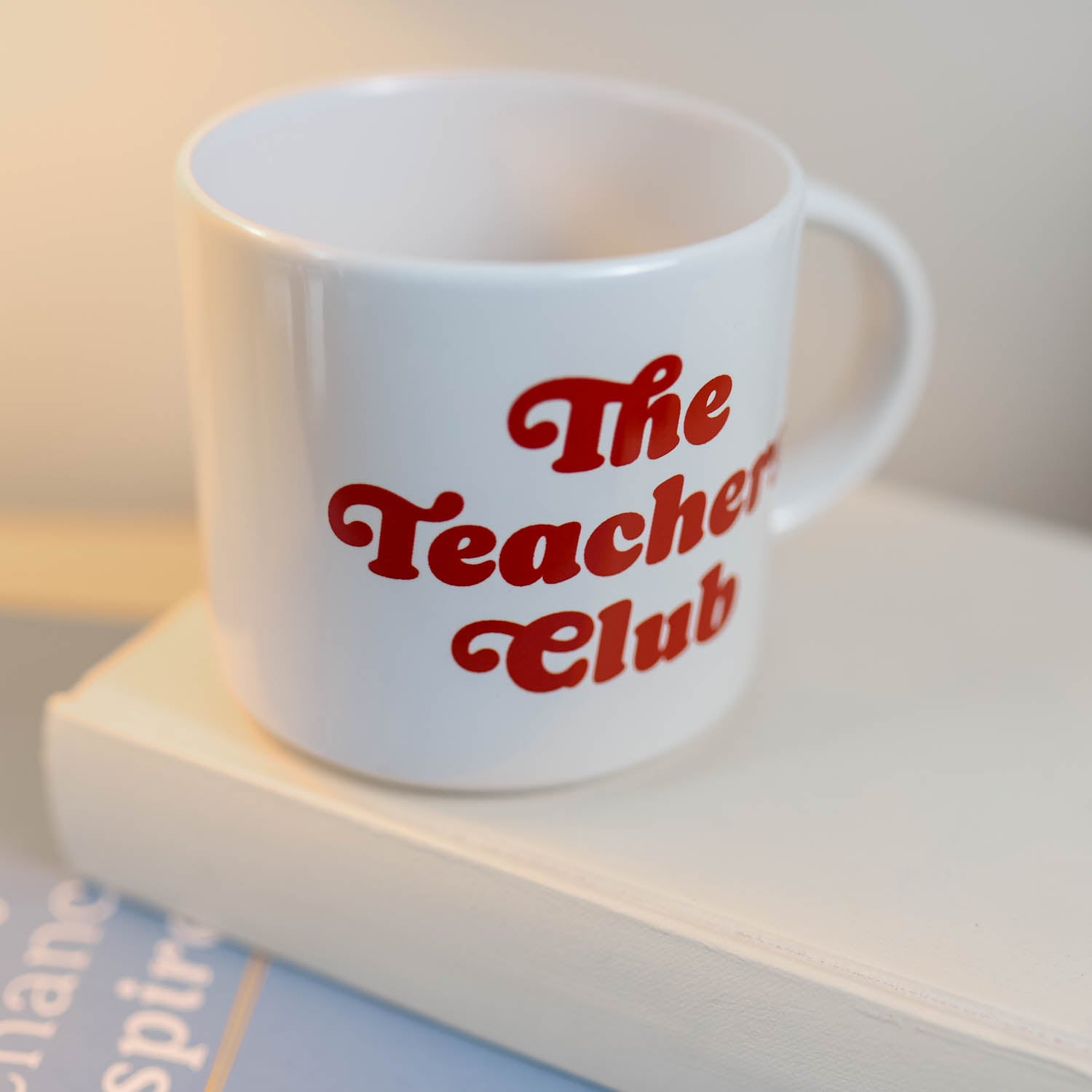 Jumbo-Tasse „The Teachers Club", rot