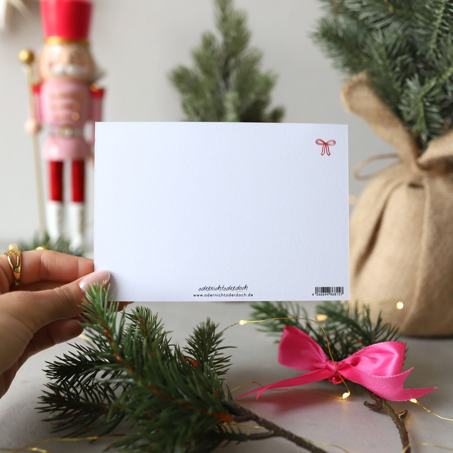 Postkarte „For you with love“ mit Gold