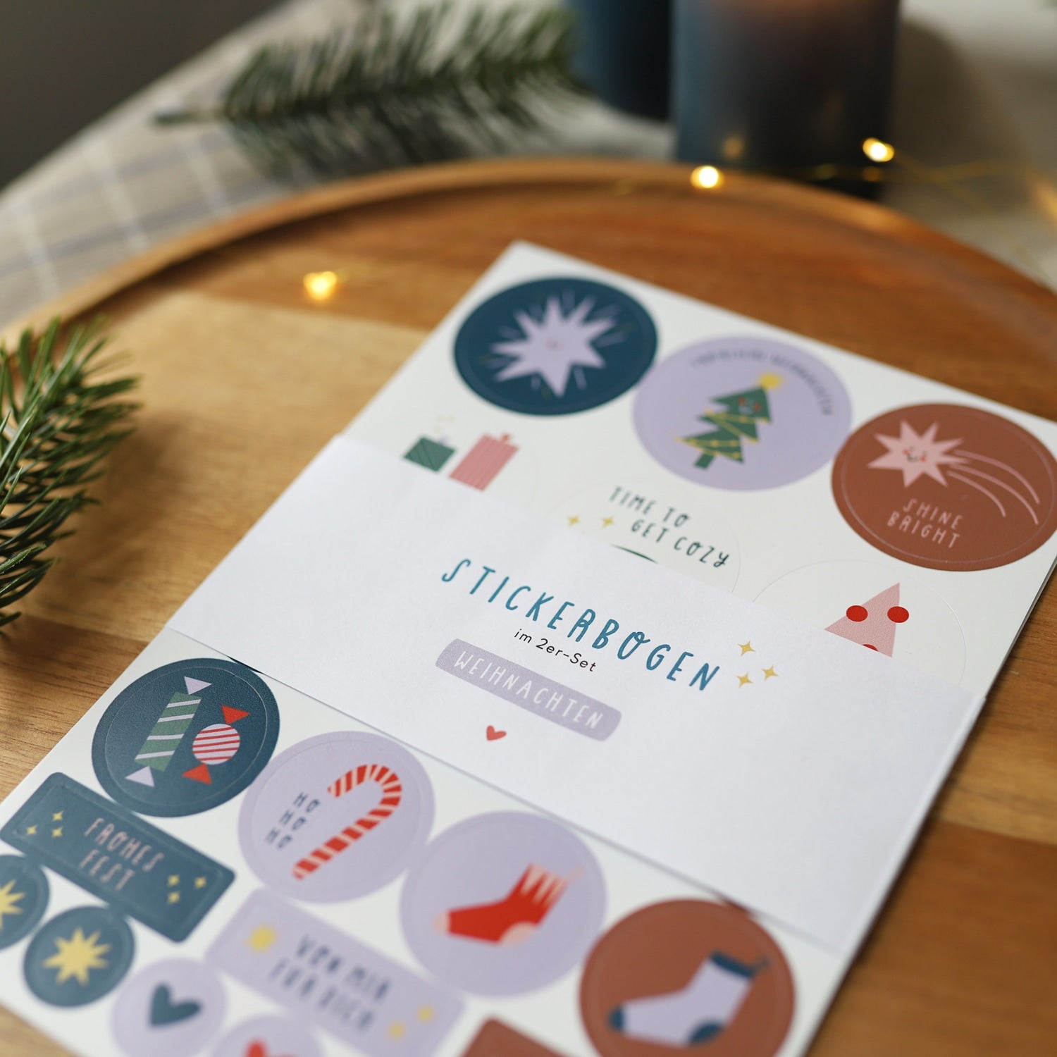 Sticker für Deko 2er-Set „Weihnachten“