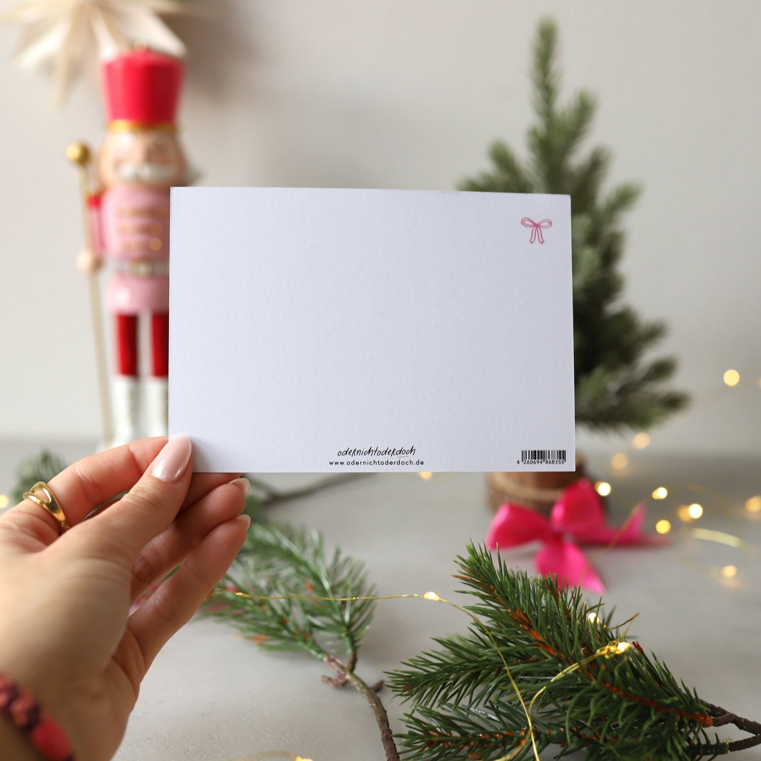 Postkarte „Merry Christmas“ mit Gold