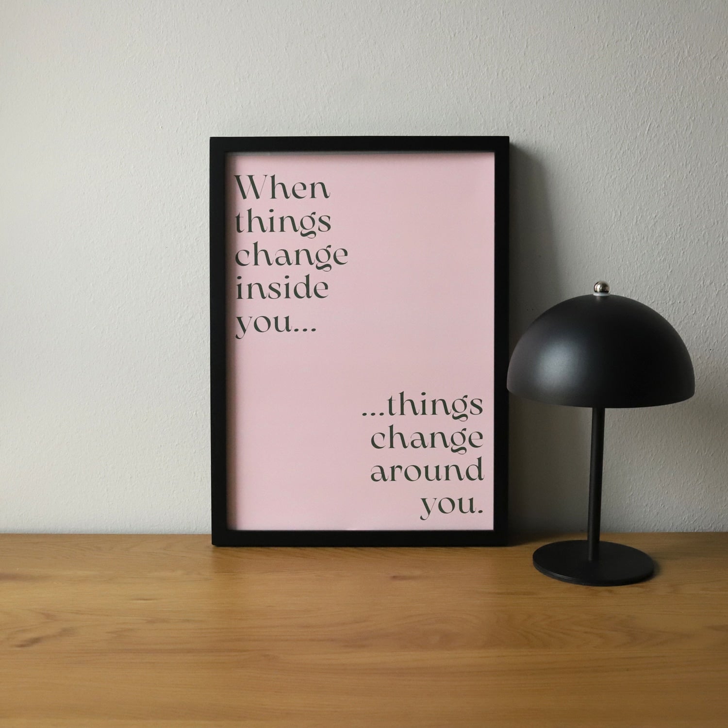 Poster „When things change“