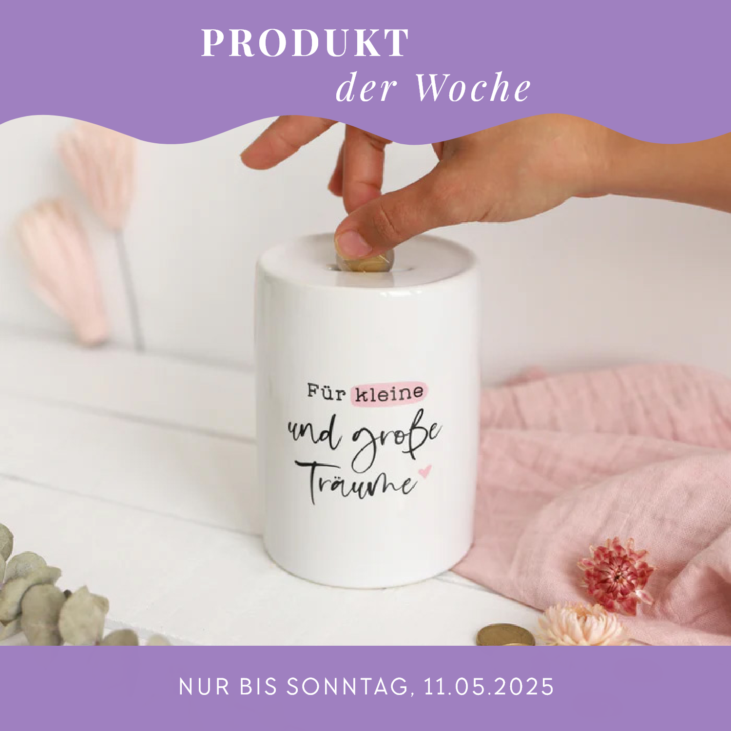 Spardose „Für kleine und große Träume"