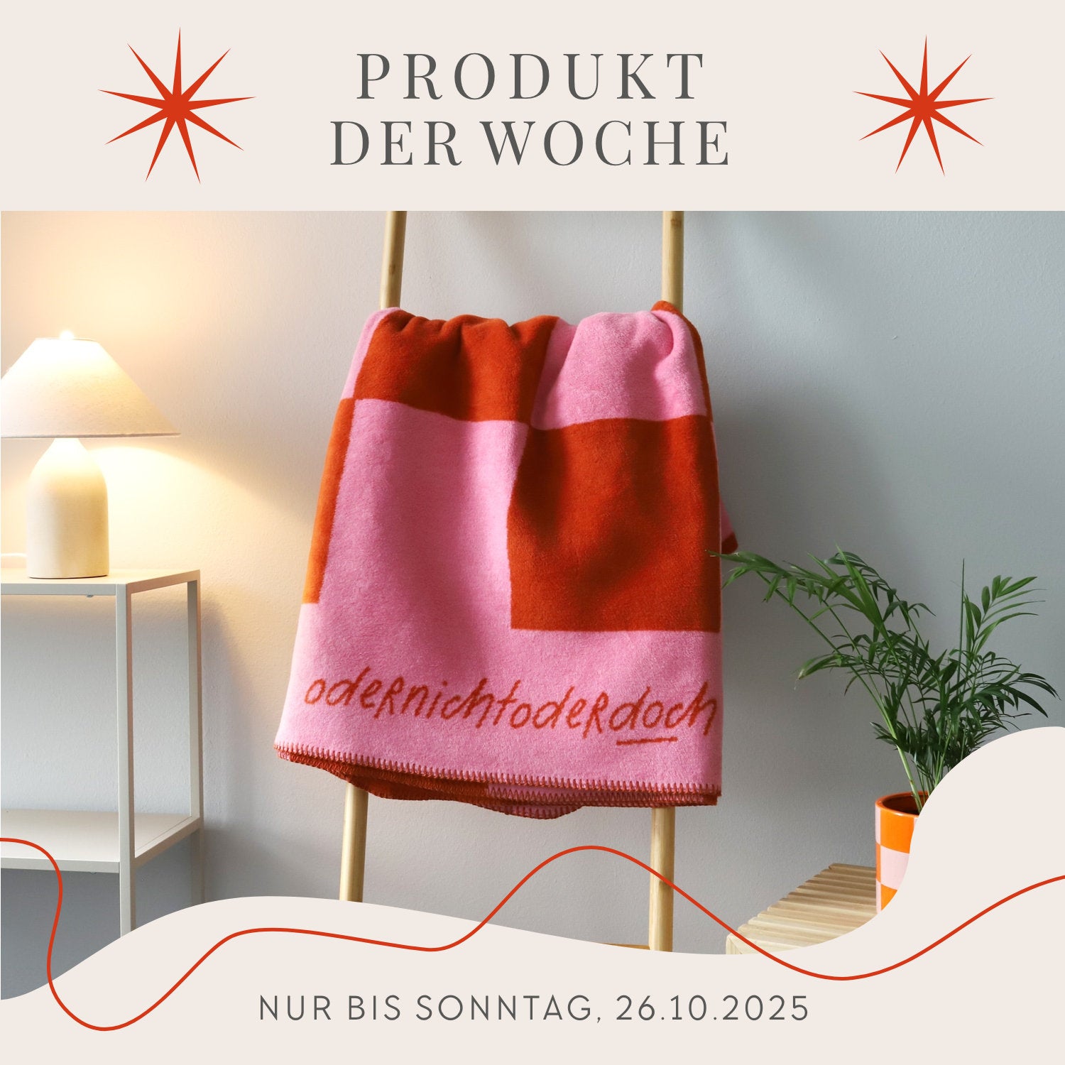 Kuscheldecke, orange-pink, kariert - 150 x 200 cm